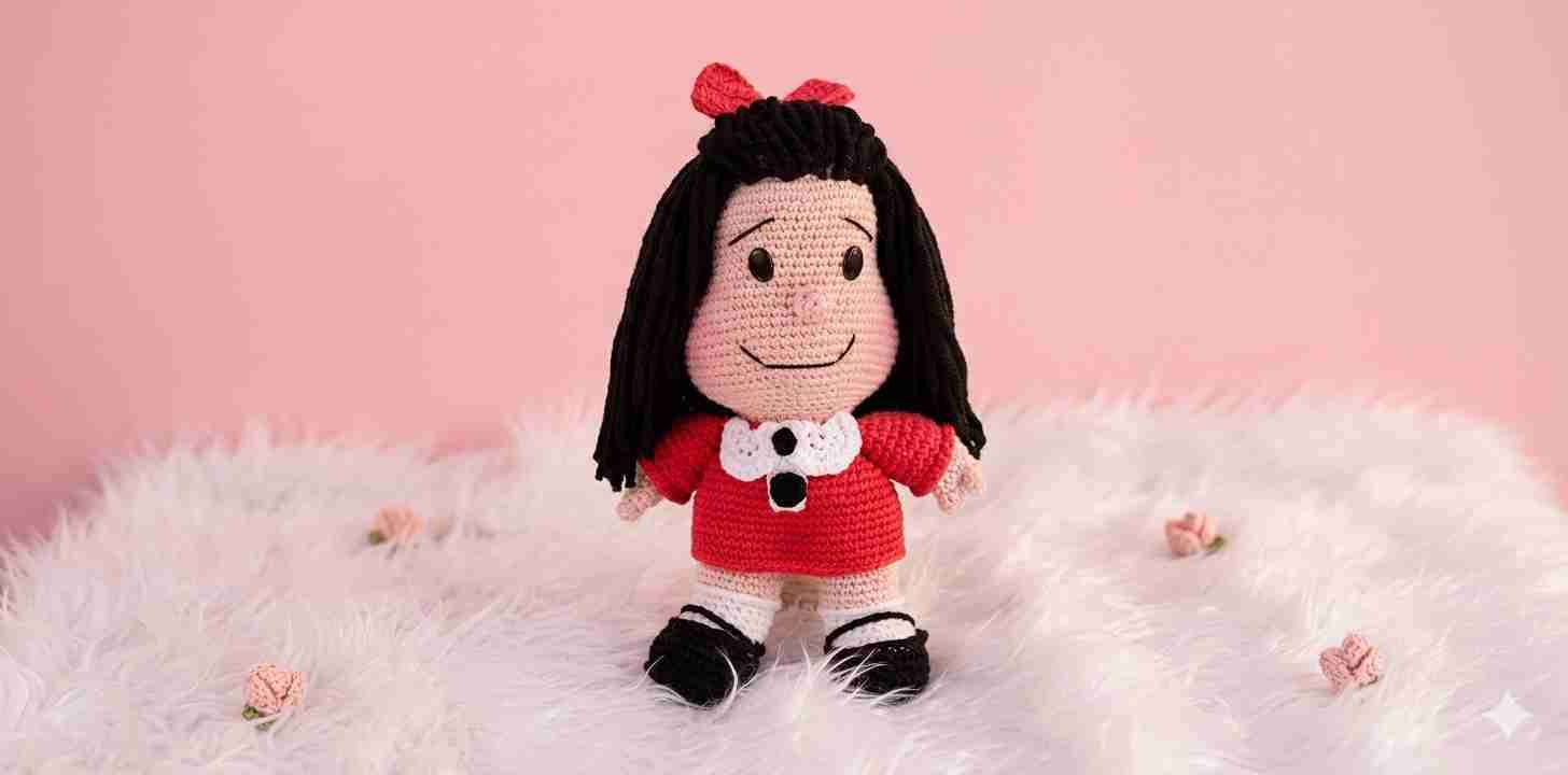 Muñeca de crochet hecha a mano y para bebés