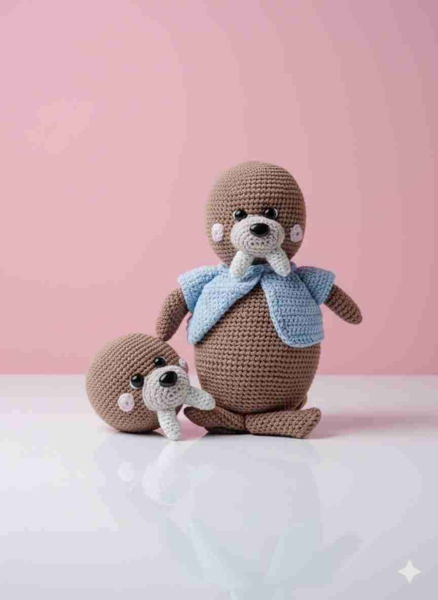 Muñeca de crochet hecha a mano y para bebés - miniatura 4