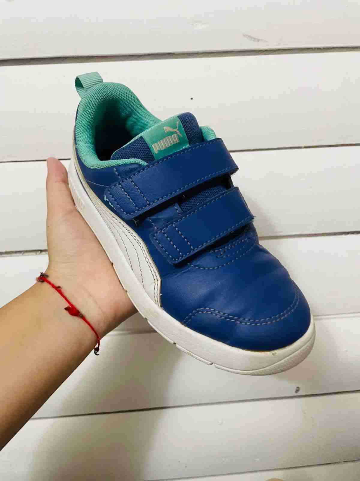 Zapatillas velcro azul niño talla 32 - 2