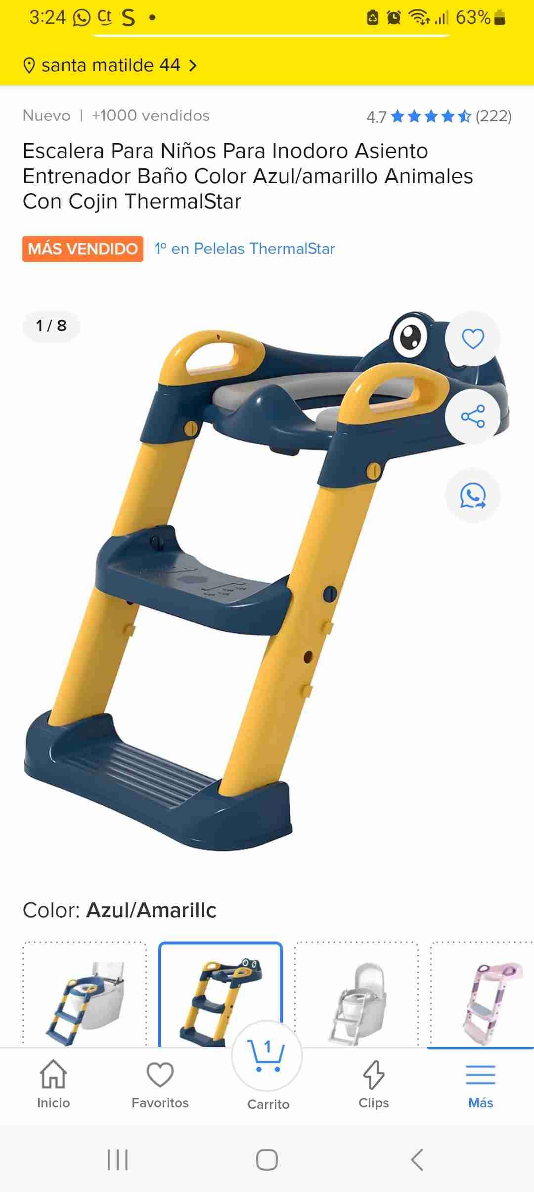 Escalera entrenadora azul/amarillo