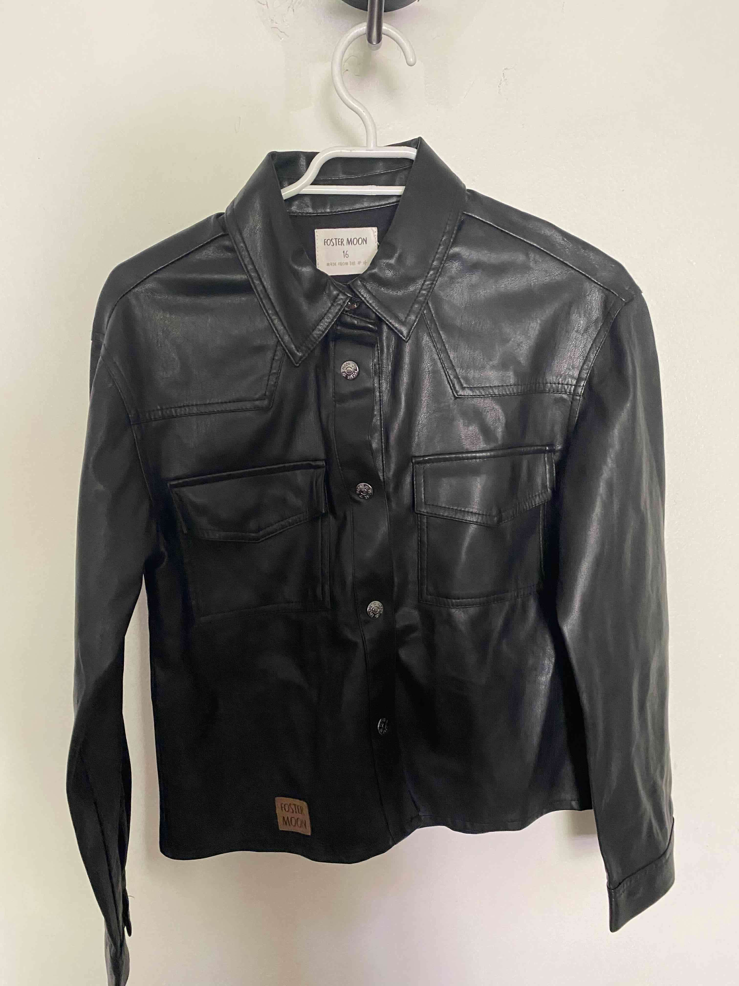 Chaqueta cuero Foster Moon negra - miniatura 2