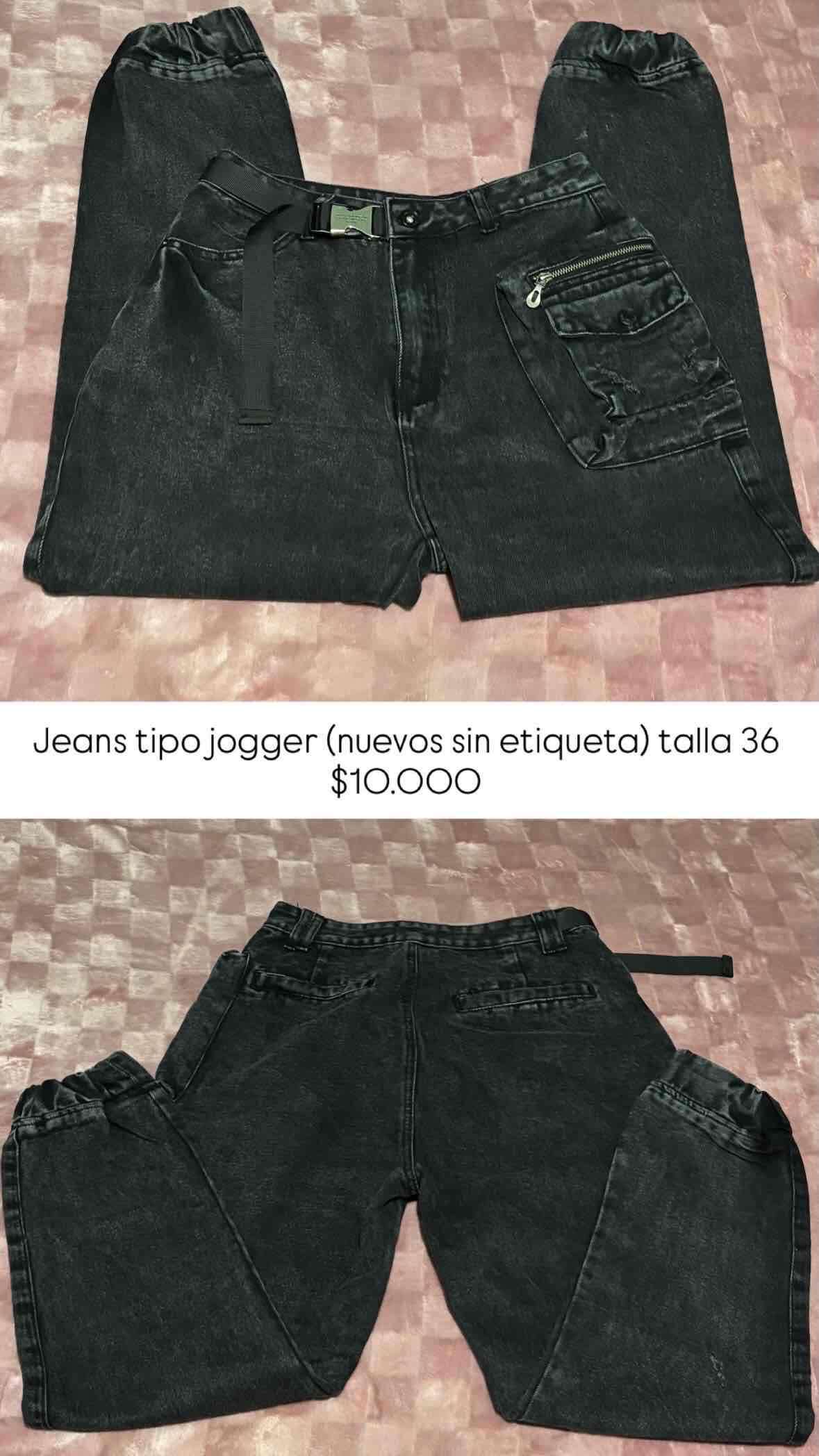 Jeans tipo jogger negros