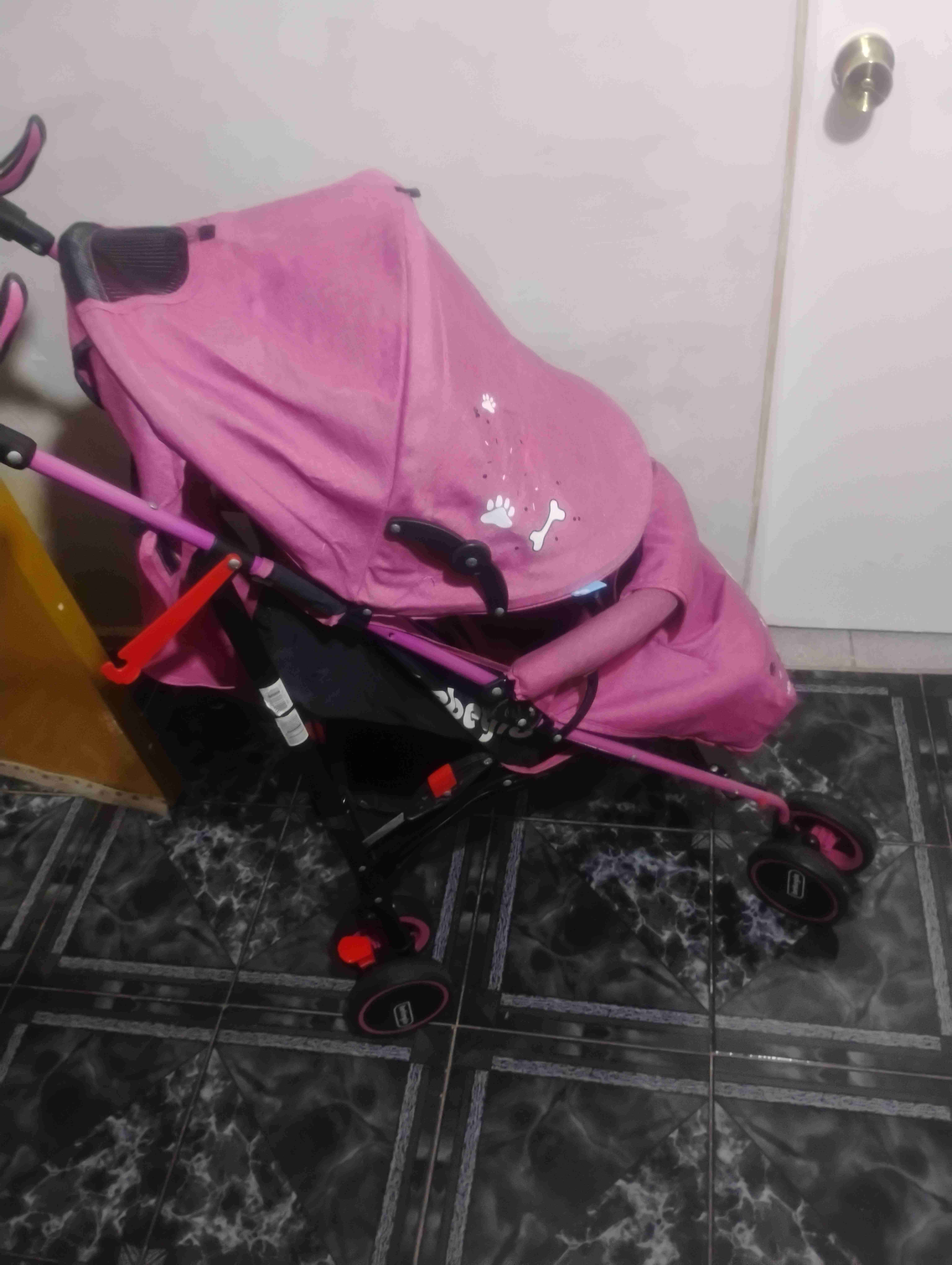 Coche de bebé rosa bebiglo - miniatura 2