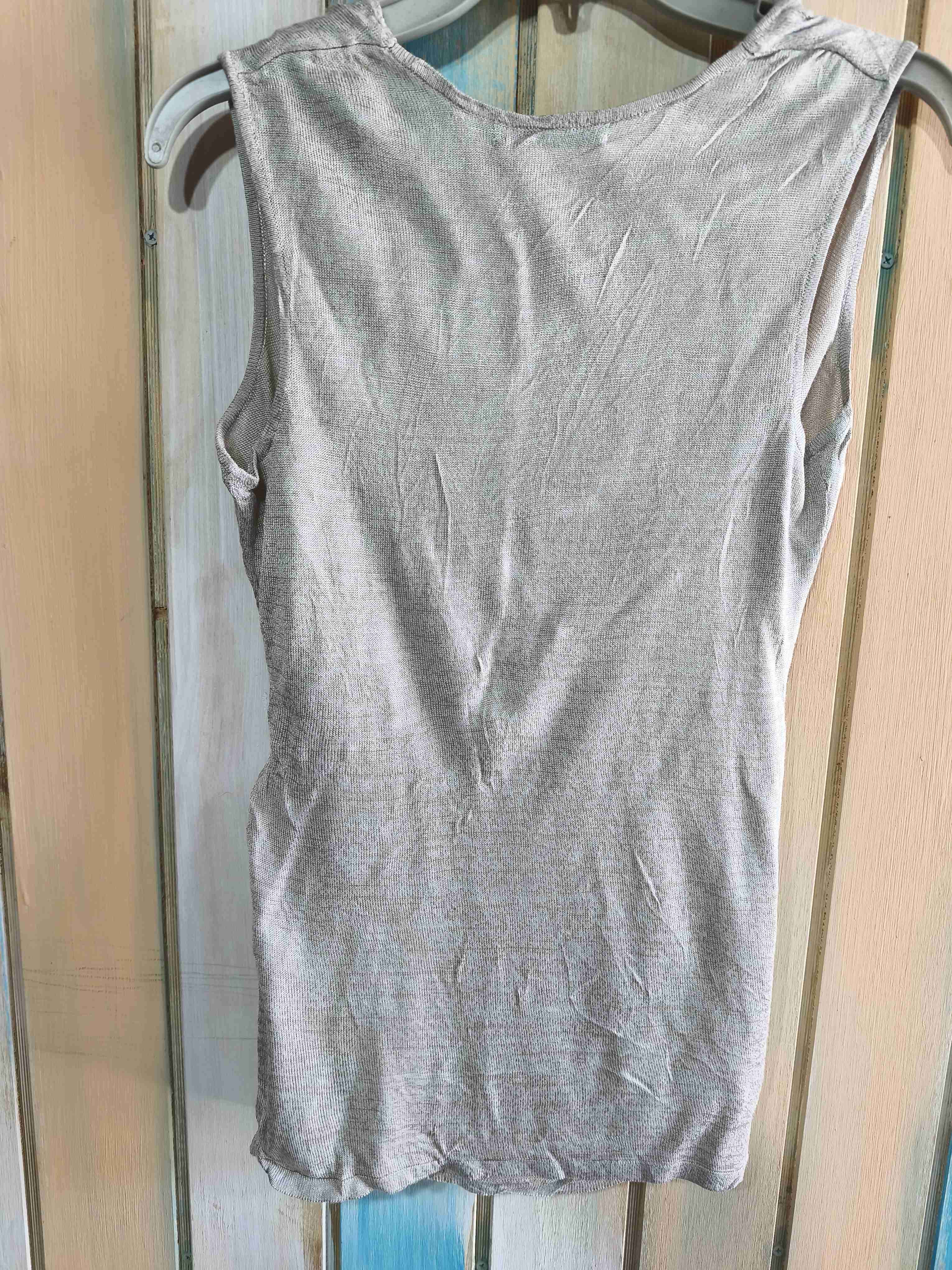 Top plateado sin mangas XS - miniatura 2