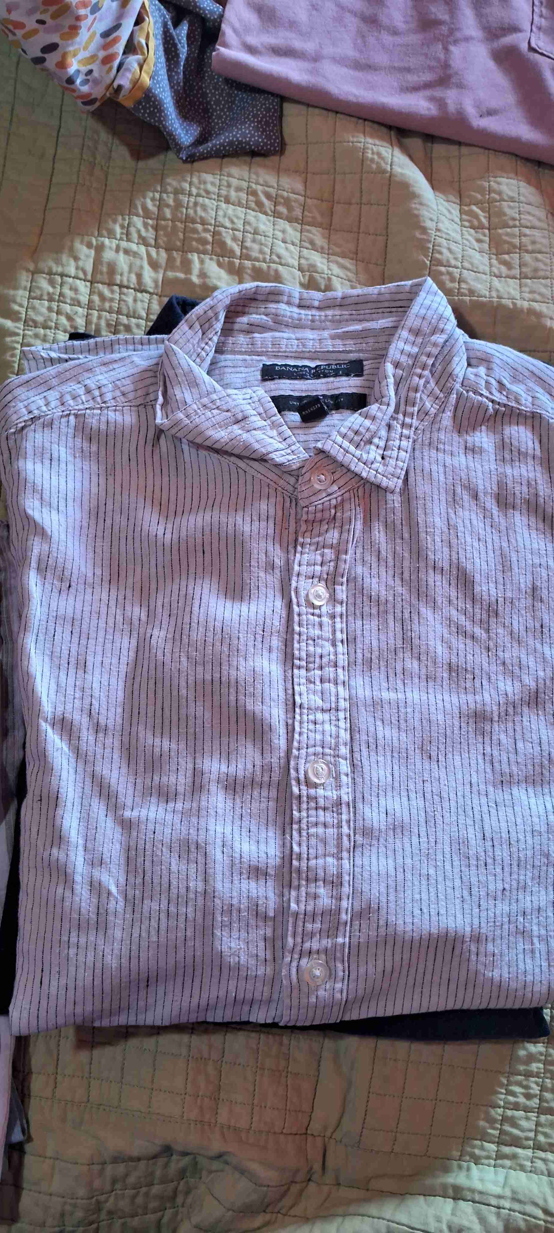 Camisa azul de lino - miniatura 4