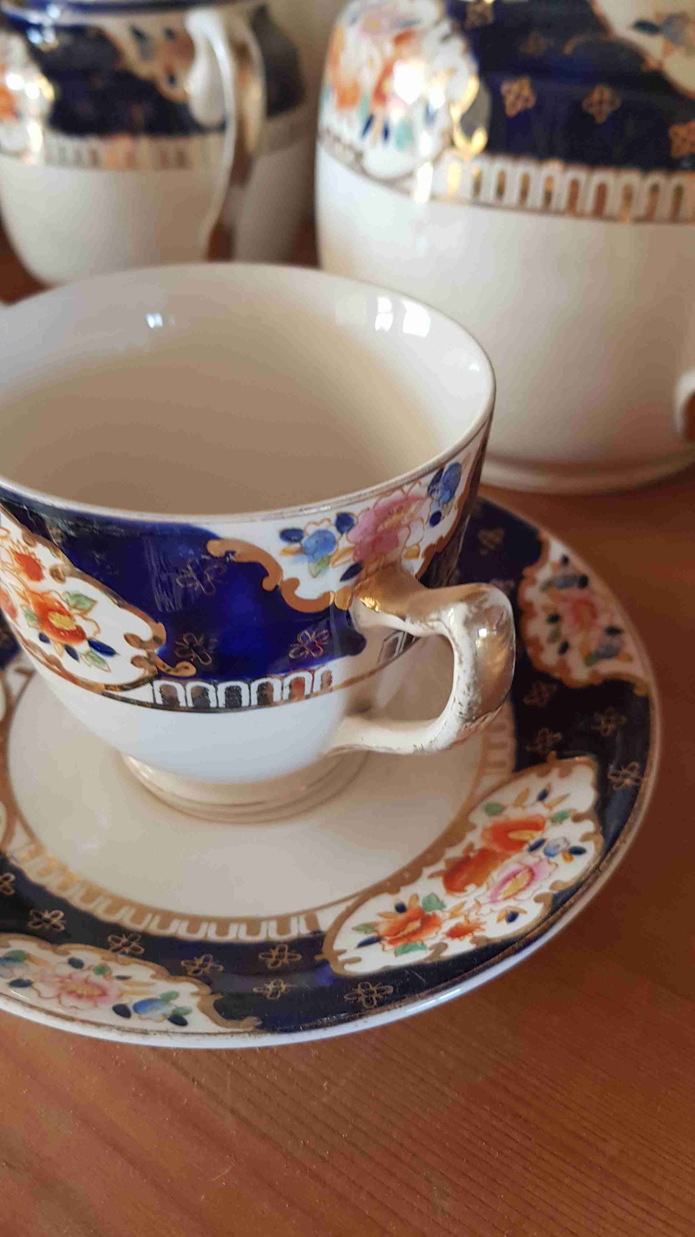 Juego de té de cerámica floral - miniatura 2