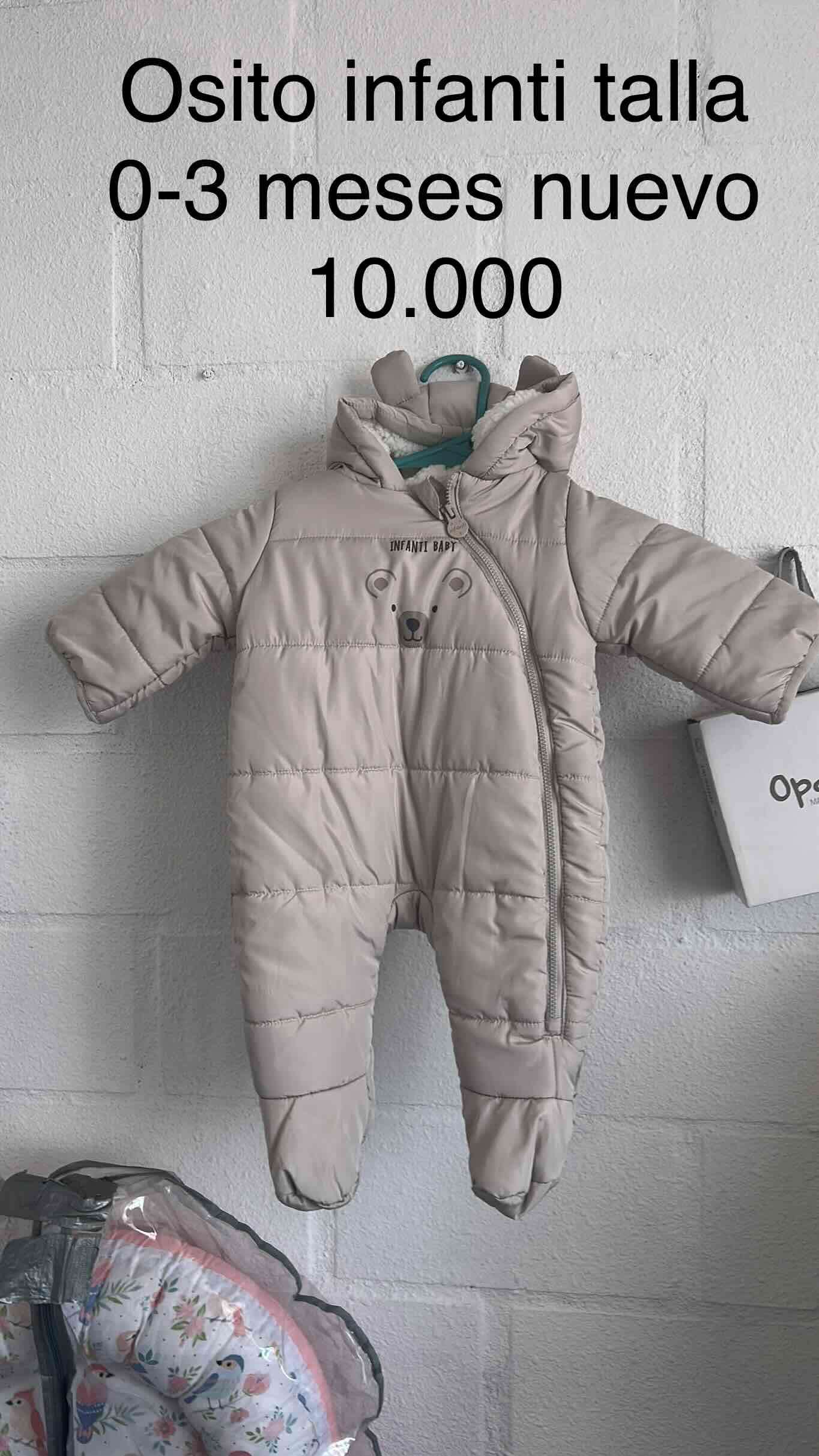 Osito bebé talla 0-3 meses beige