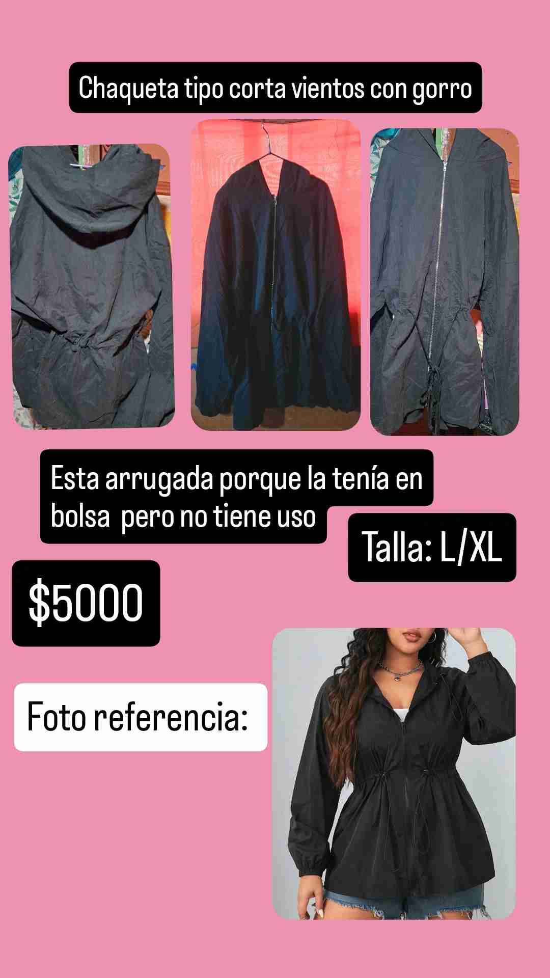 Chaqueta negra con capucha - miniatura 2