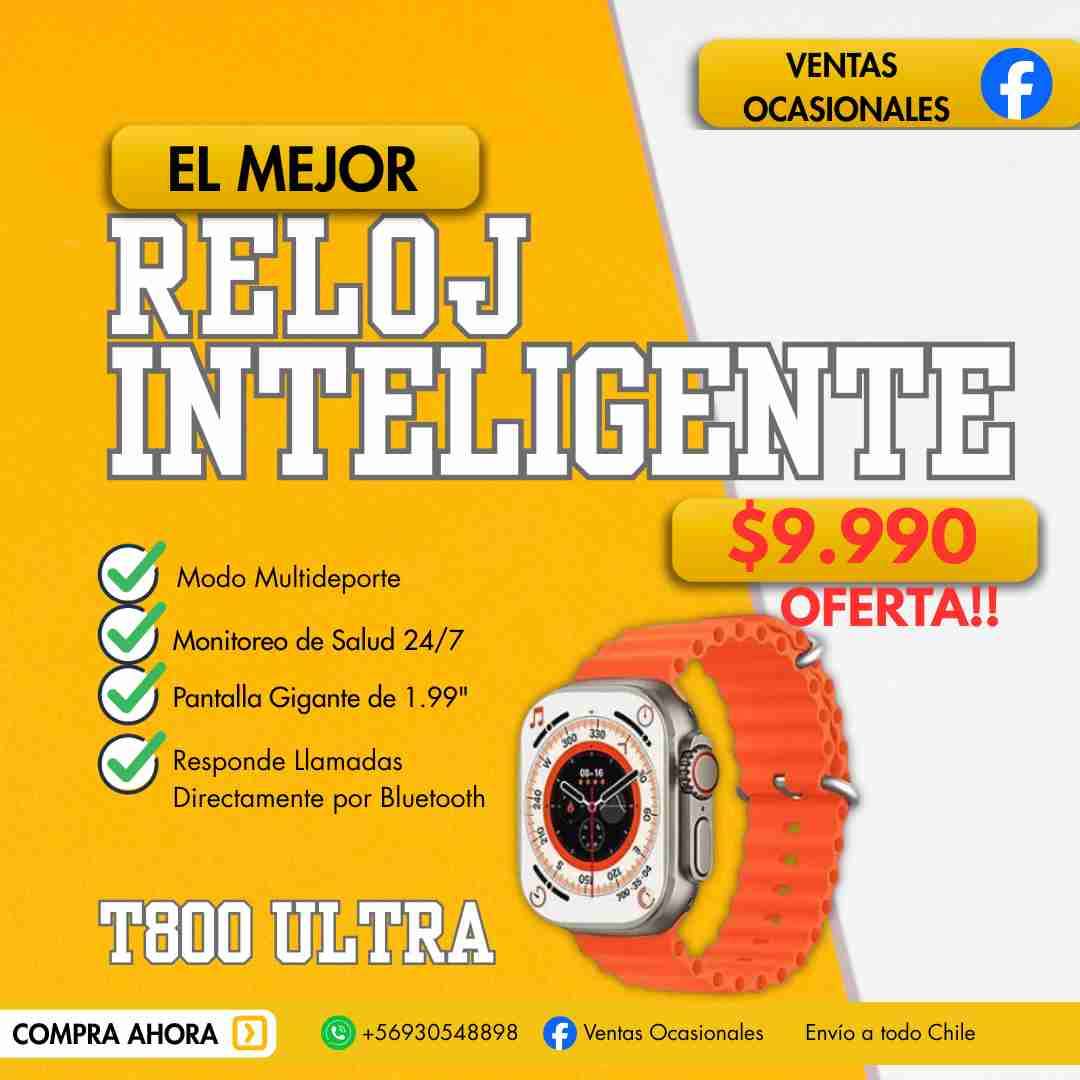 Reloj Inteligente Naranja T800 Ultra