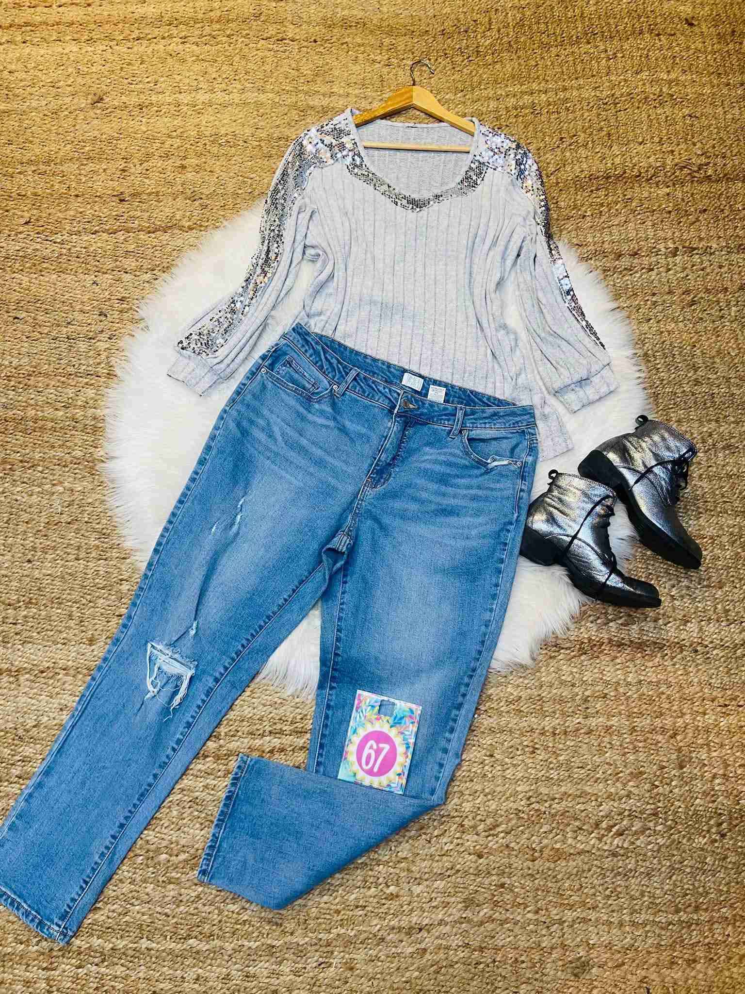 Jeans azules con diseño casual