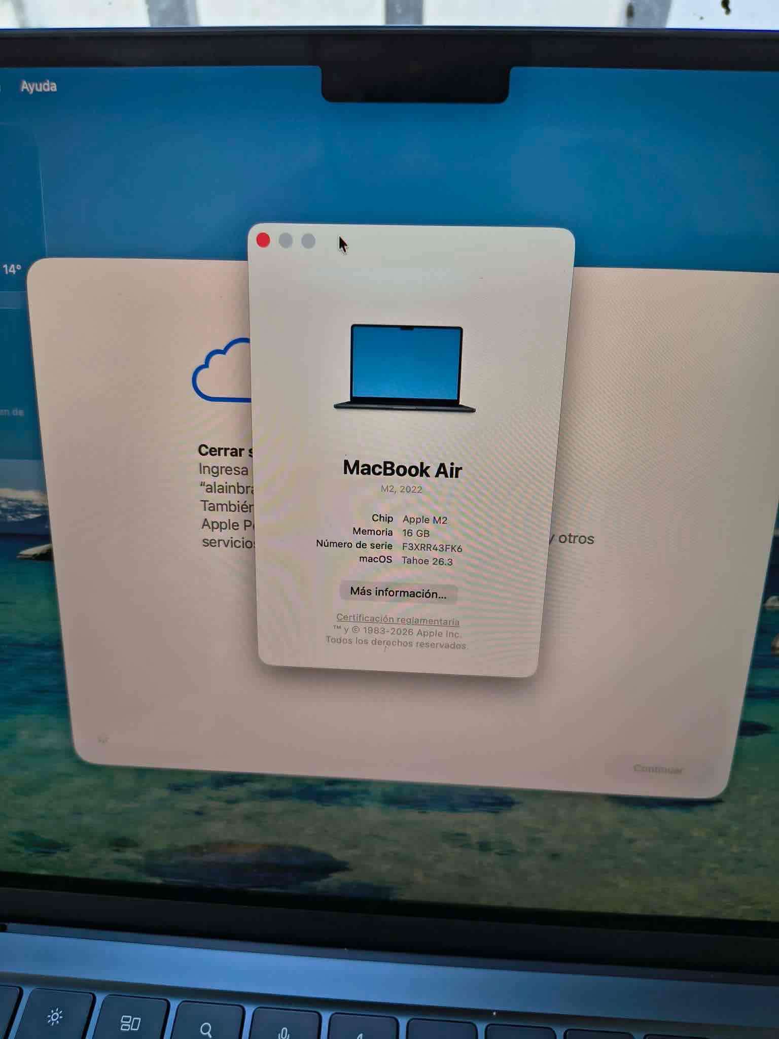 MacBook Air M2 2022 16GB gris