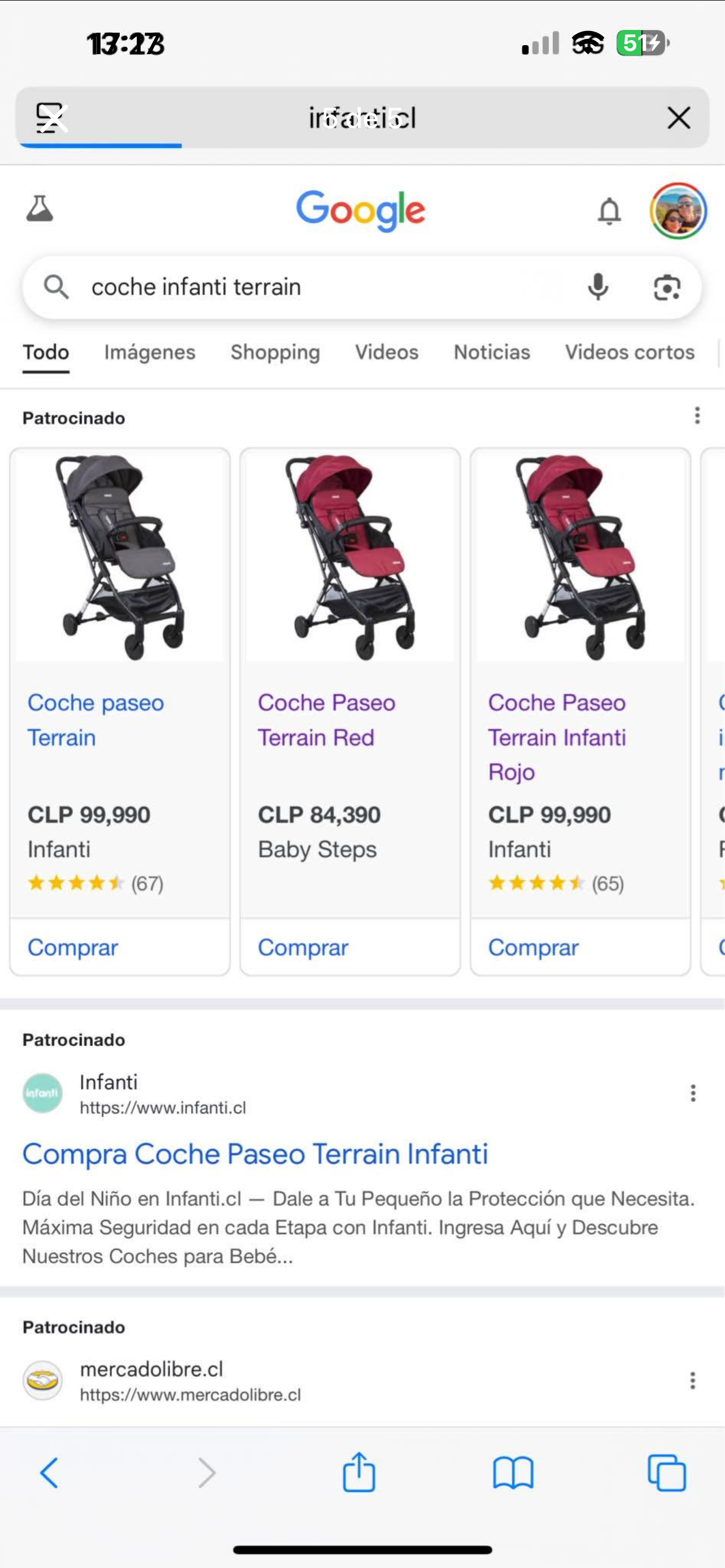 Coche de bebé Infanti rojo - miniatura 2