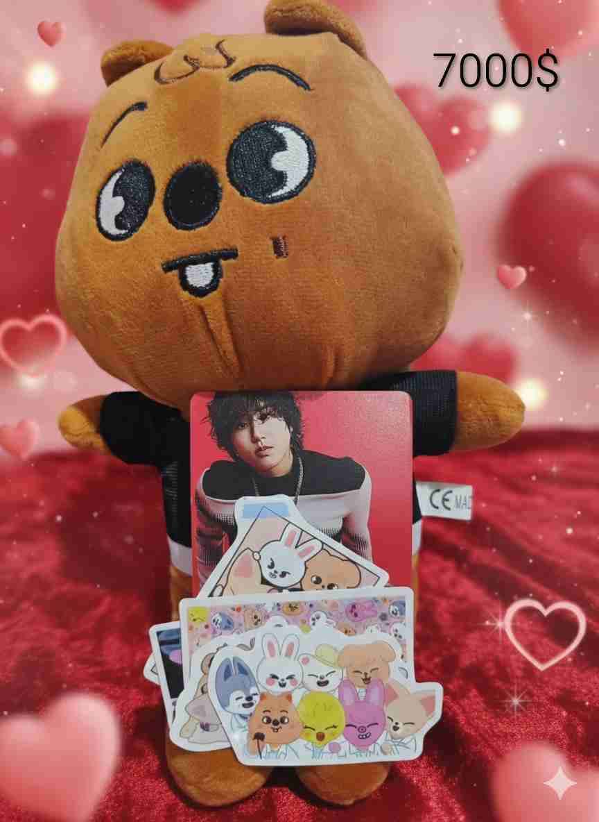 Peluchito con stickers kawaii