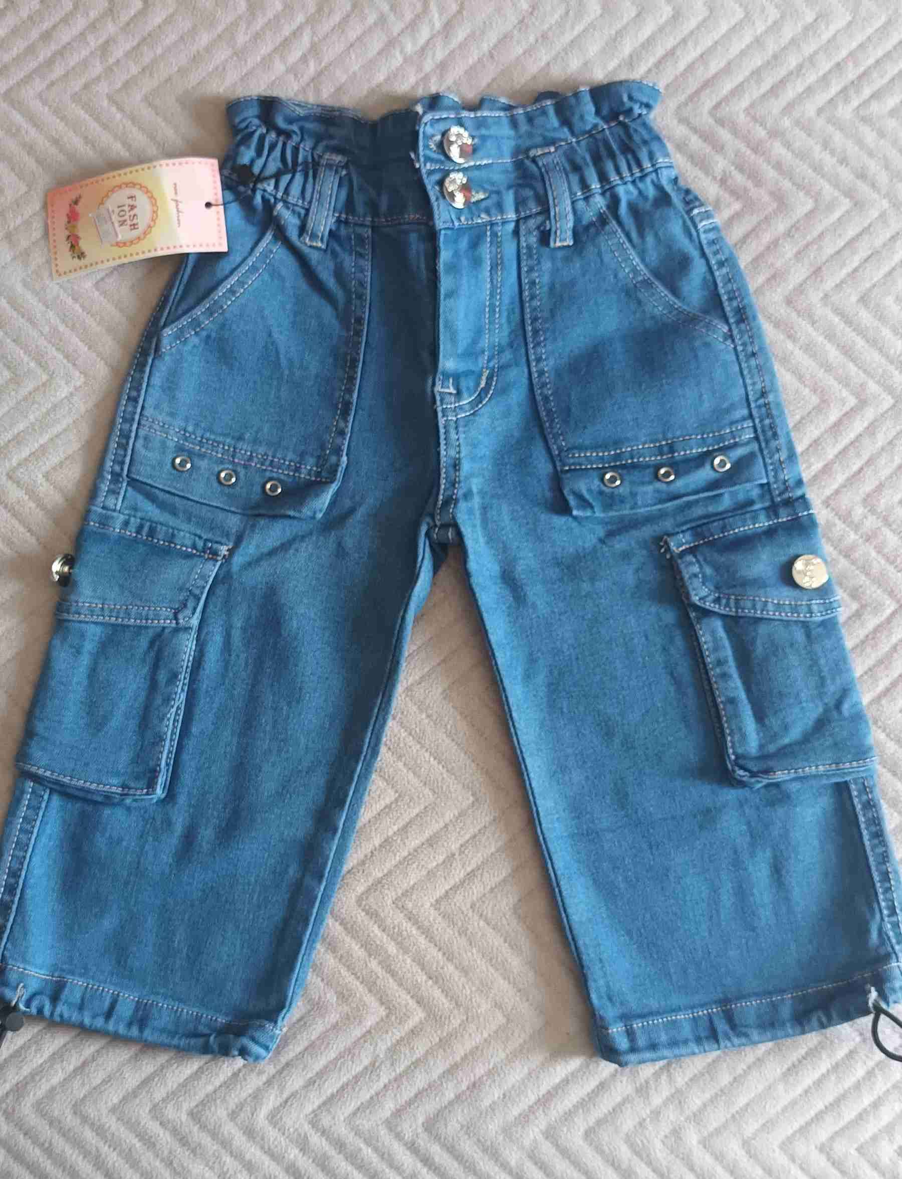 Pantalones cargo de mezclilla azul talla 2 años