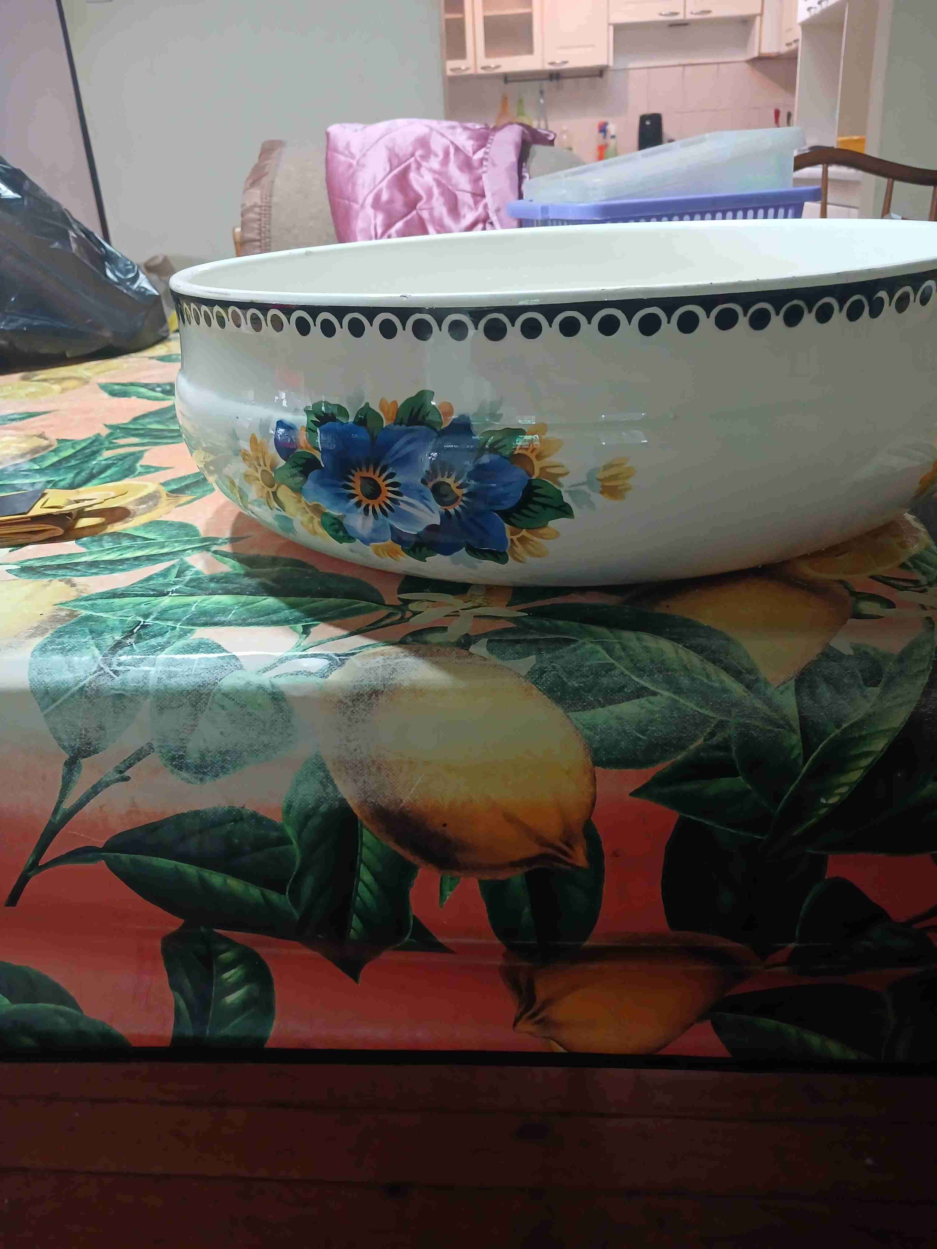 Fuente cerámica decorativa floral - miniatura 2