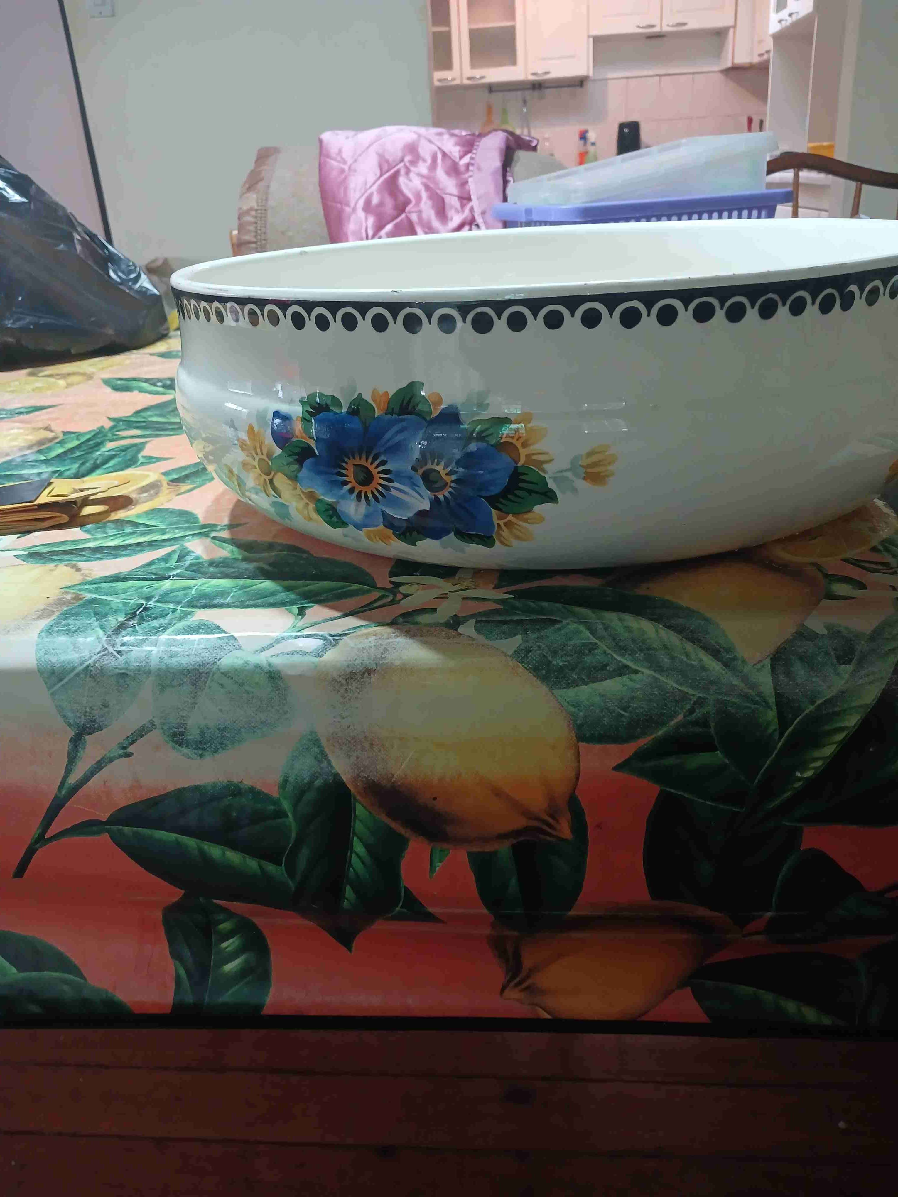 Fuente cerámica decorativa floral - miniatura 3