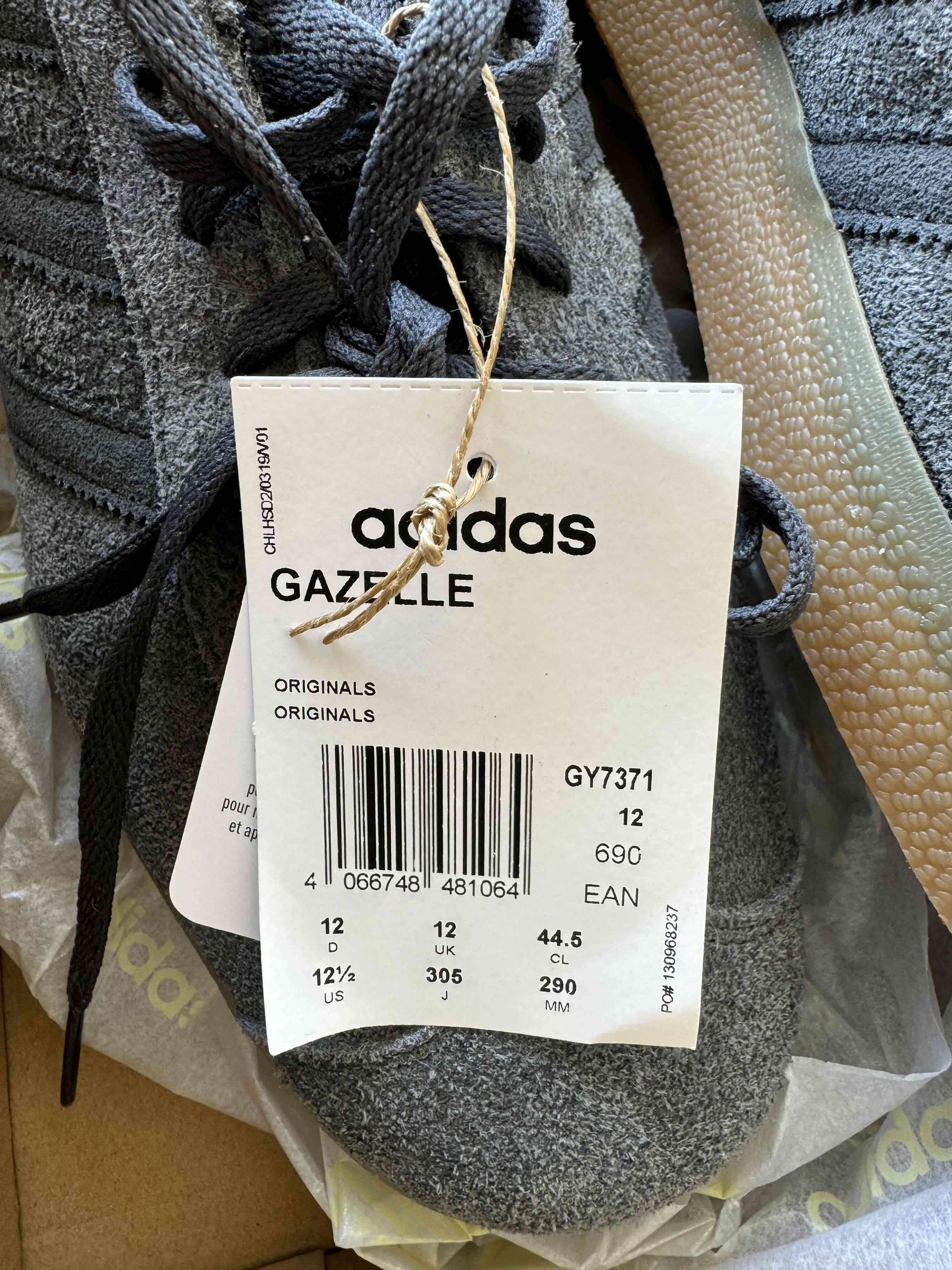 Zapatillas Adidas Gazelle Gris Talla 44.5 - miniatura 3