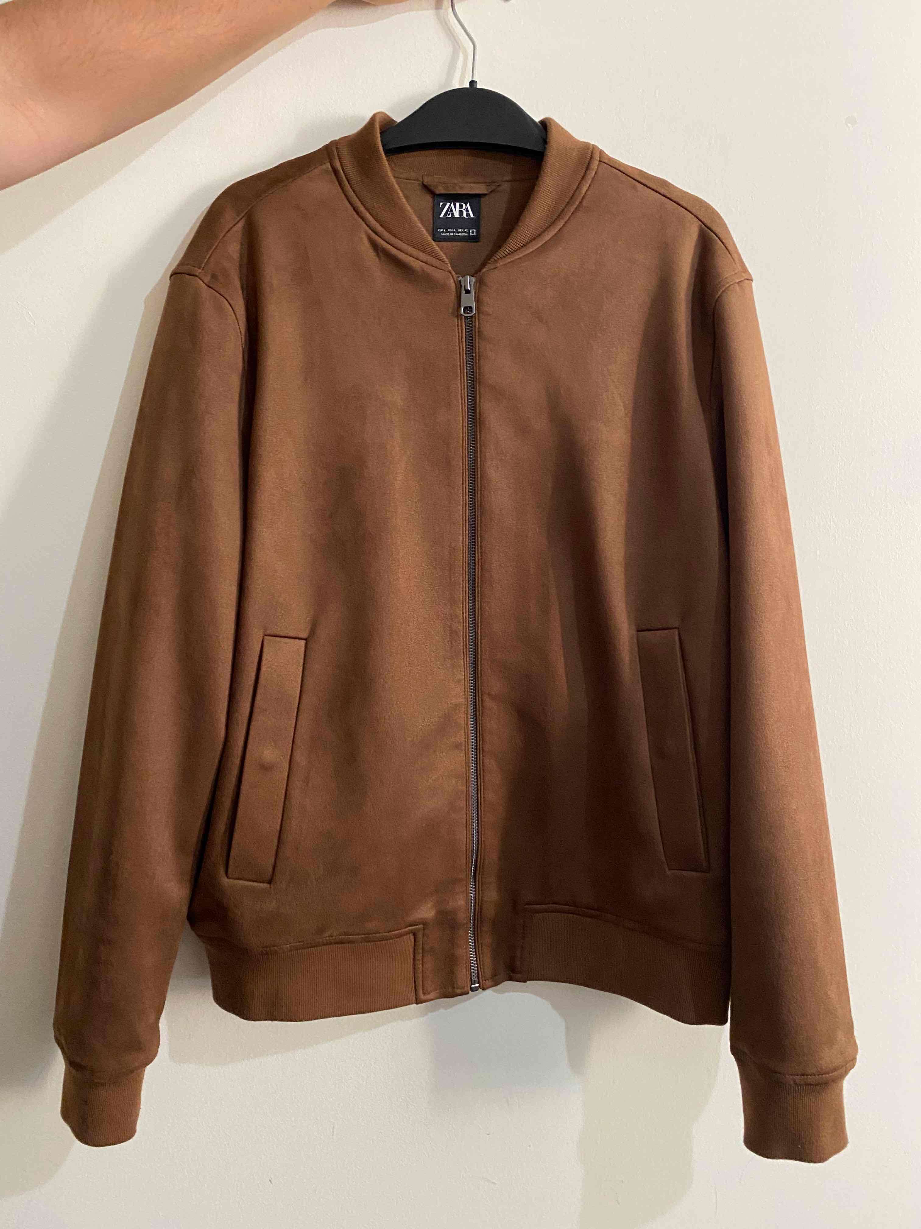 Chaqueta café Zara para hombre