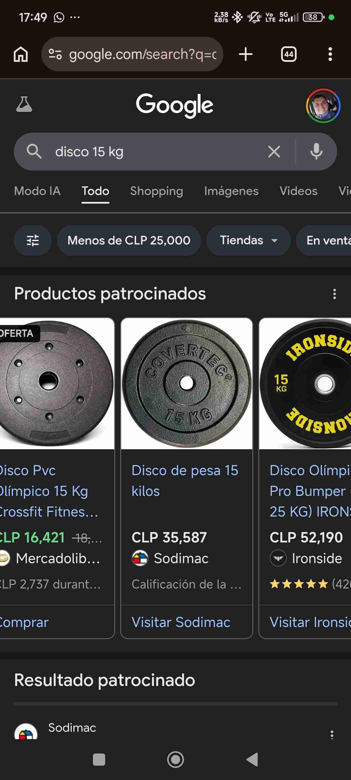 Discos de pesas 15kg Max Sport - miniatura 5