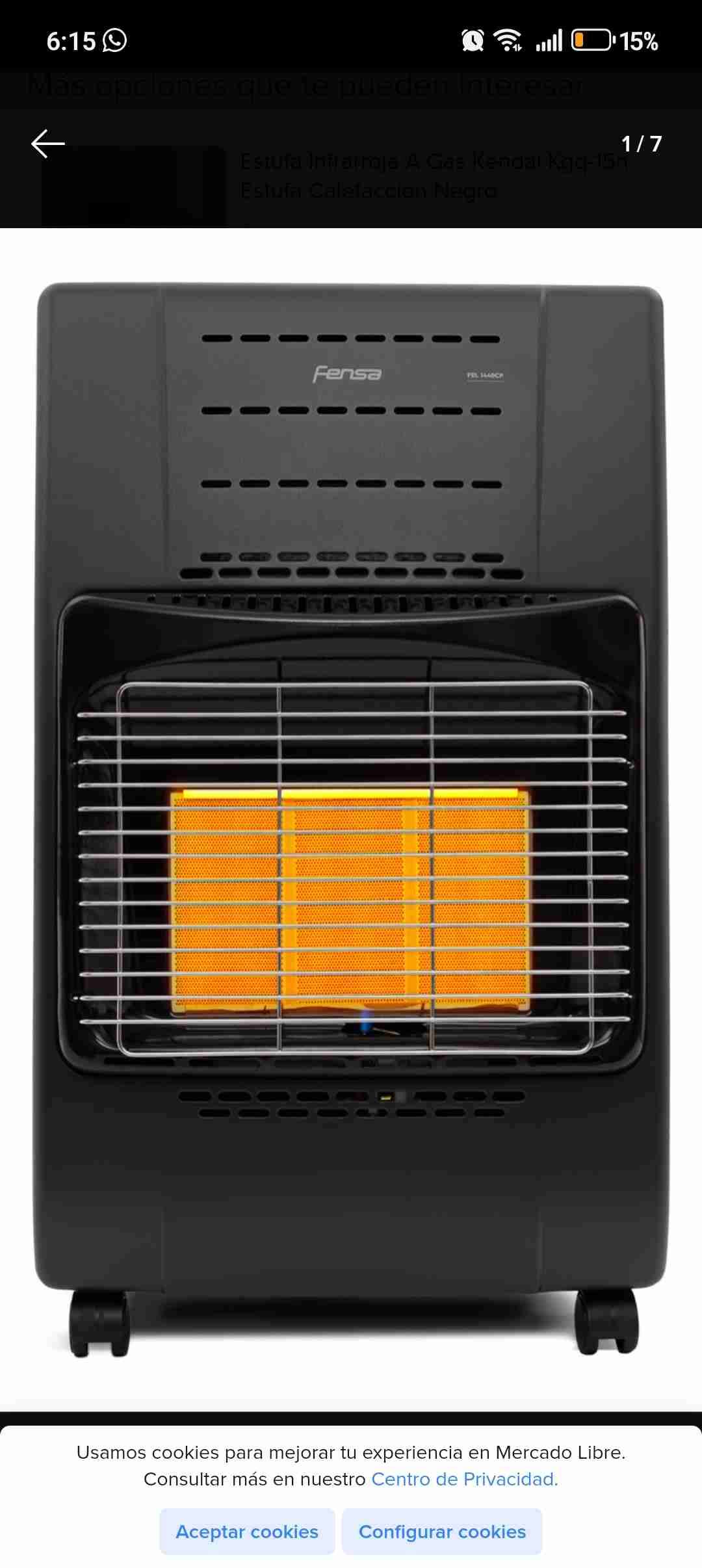 Estufa a gas negra Fensa - 4