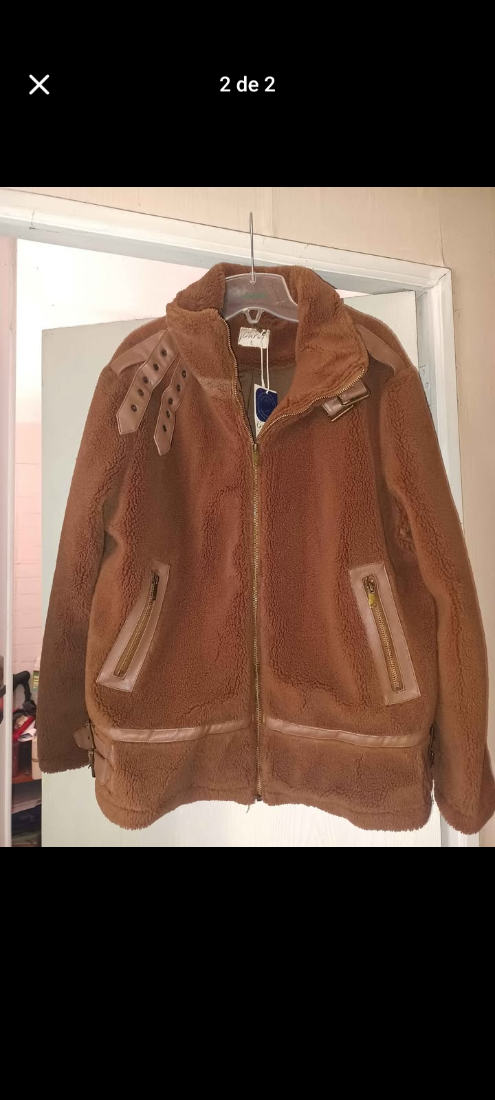 Chaqueta de Sherpa marrón