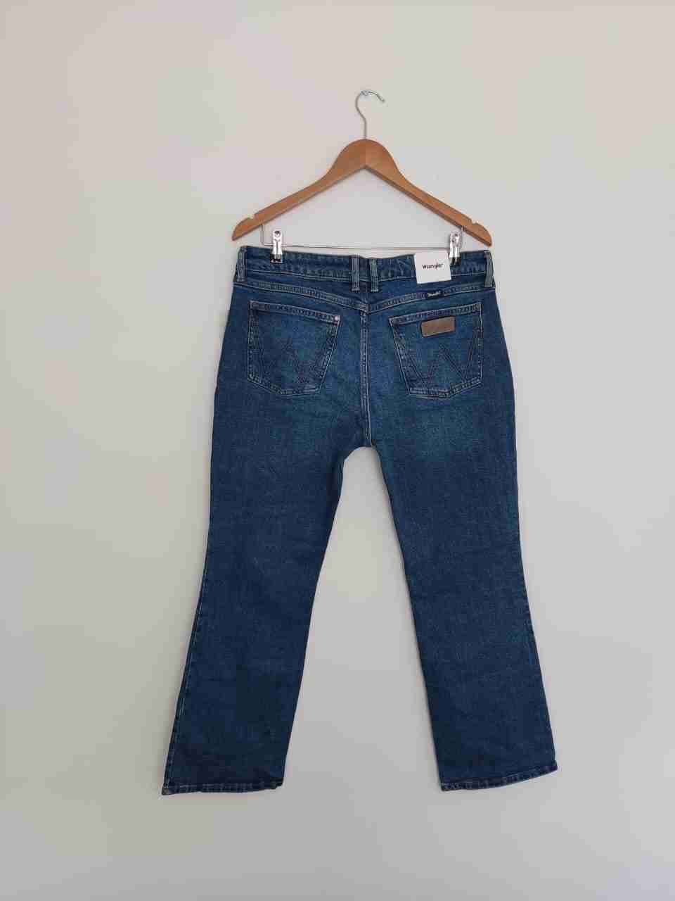 Jeans azul oscuro wrangler mujer talla 44 - miniatura 3