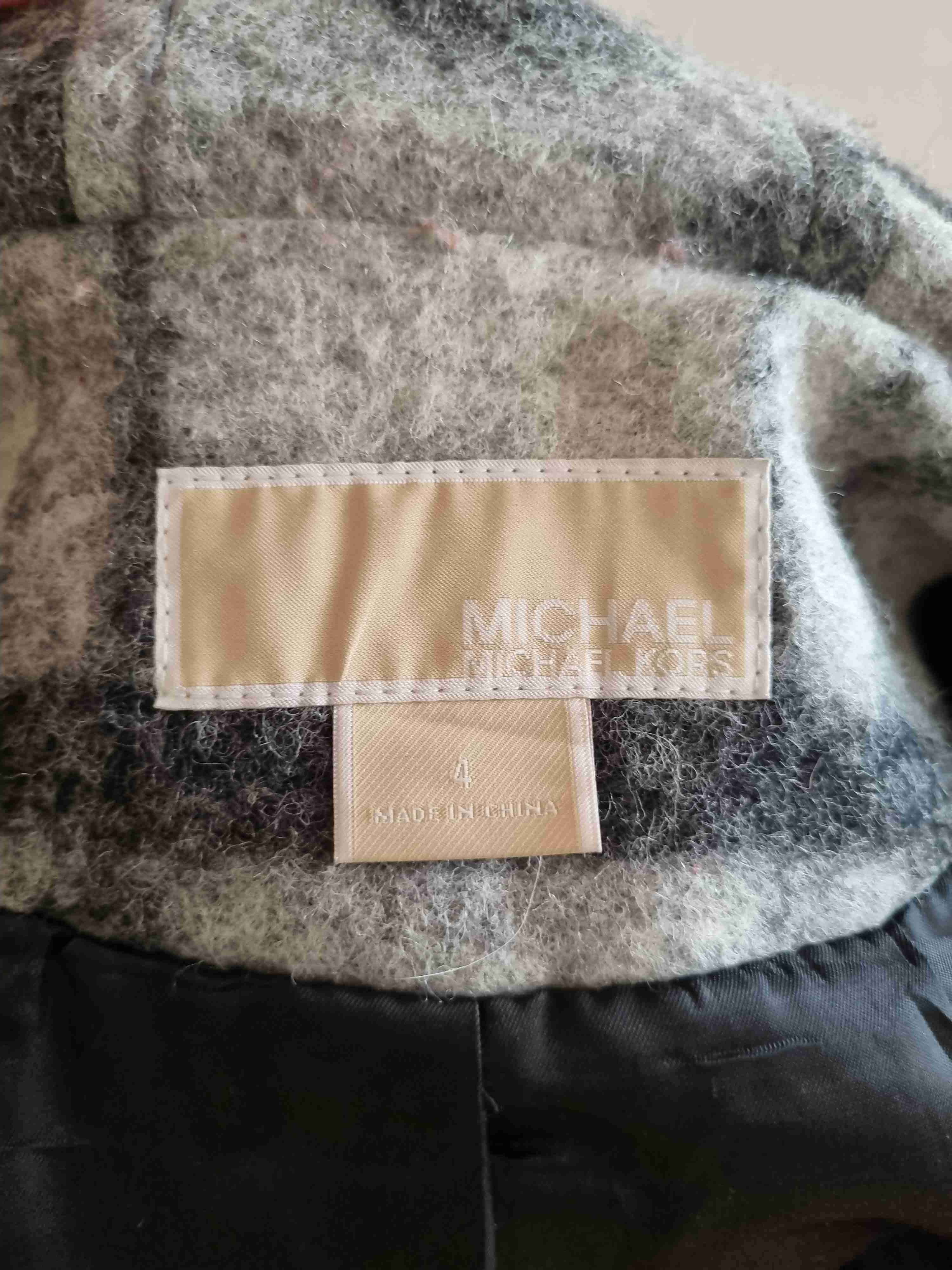 Abrigo Michael Kors lana con capucha de cuadros - miniatura 4