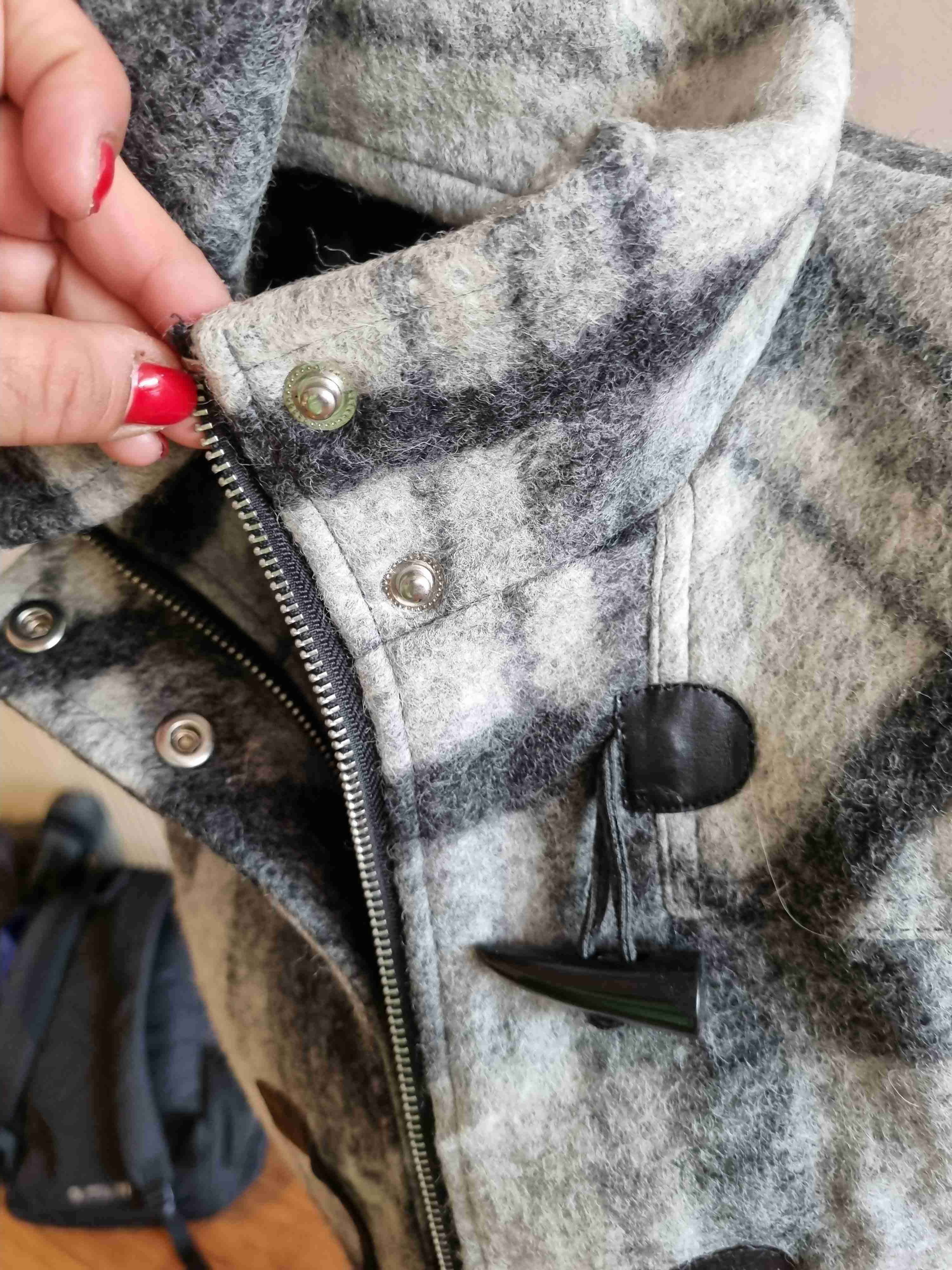 Abrigo Michael Kors lana con capucha de cuadros - miniatura 6