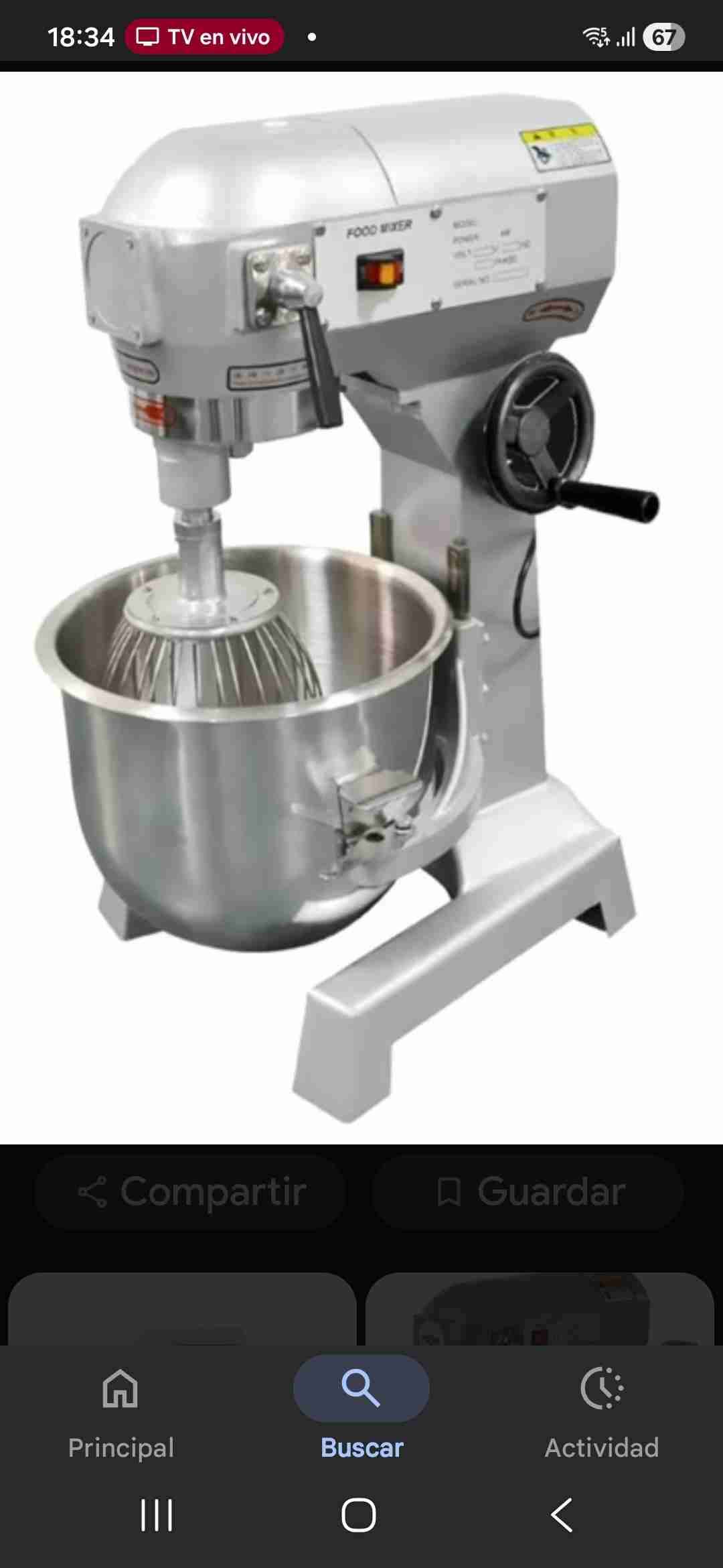 Batidora industrial de acero