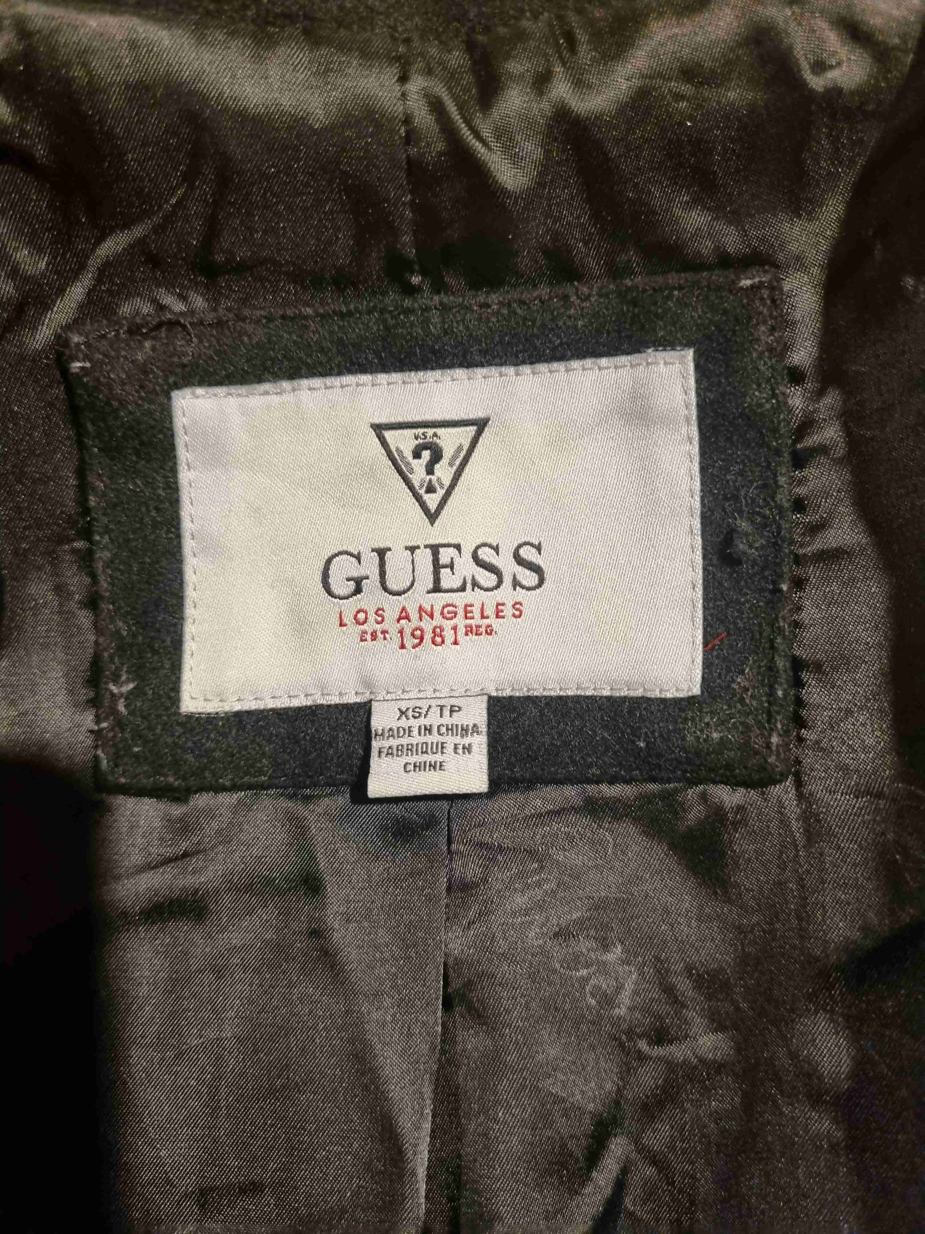 GUESS Abrigo negro con botones grandes - miniatura 3