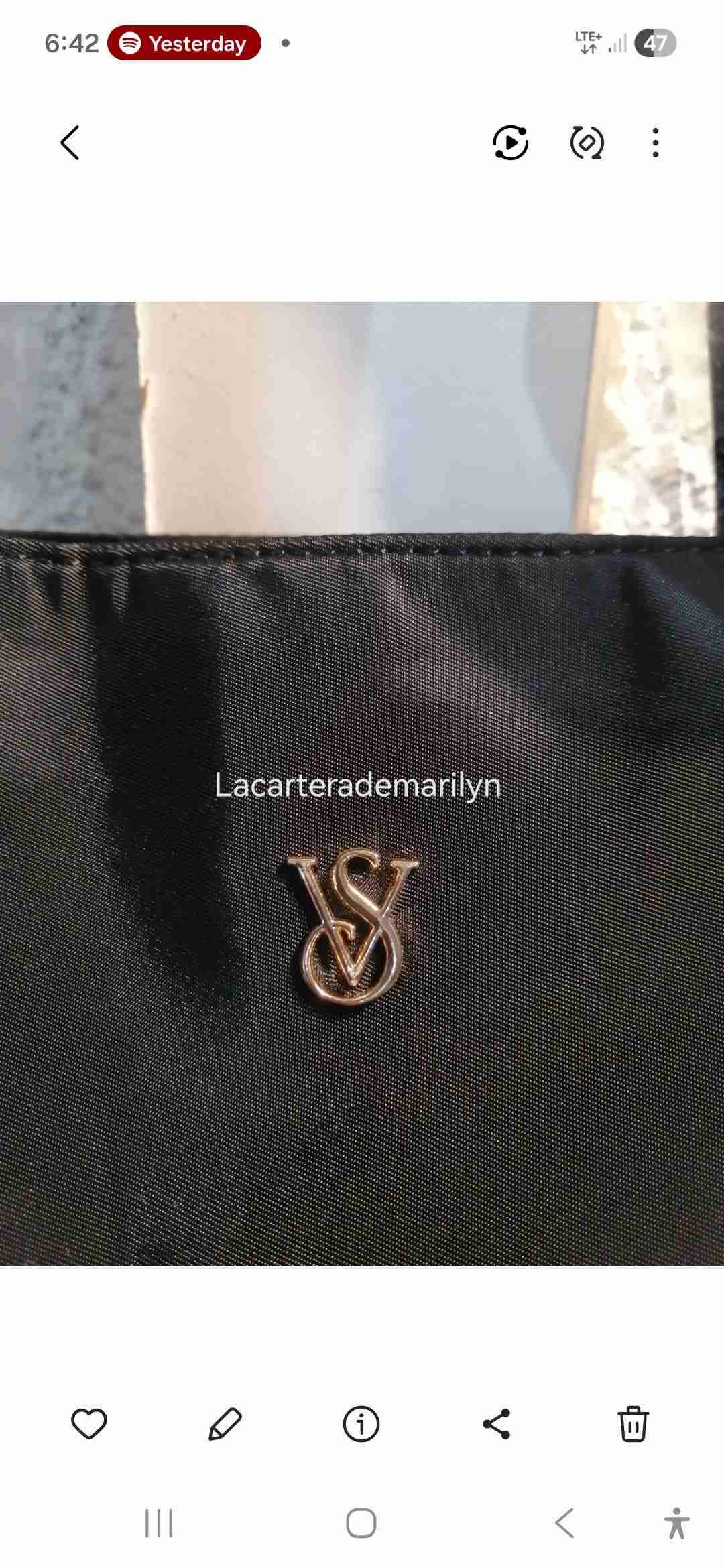 Bolso totebag negro Victoria's Secret - miniatura 6