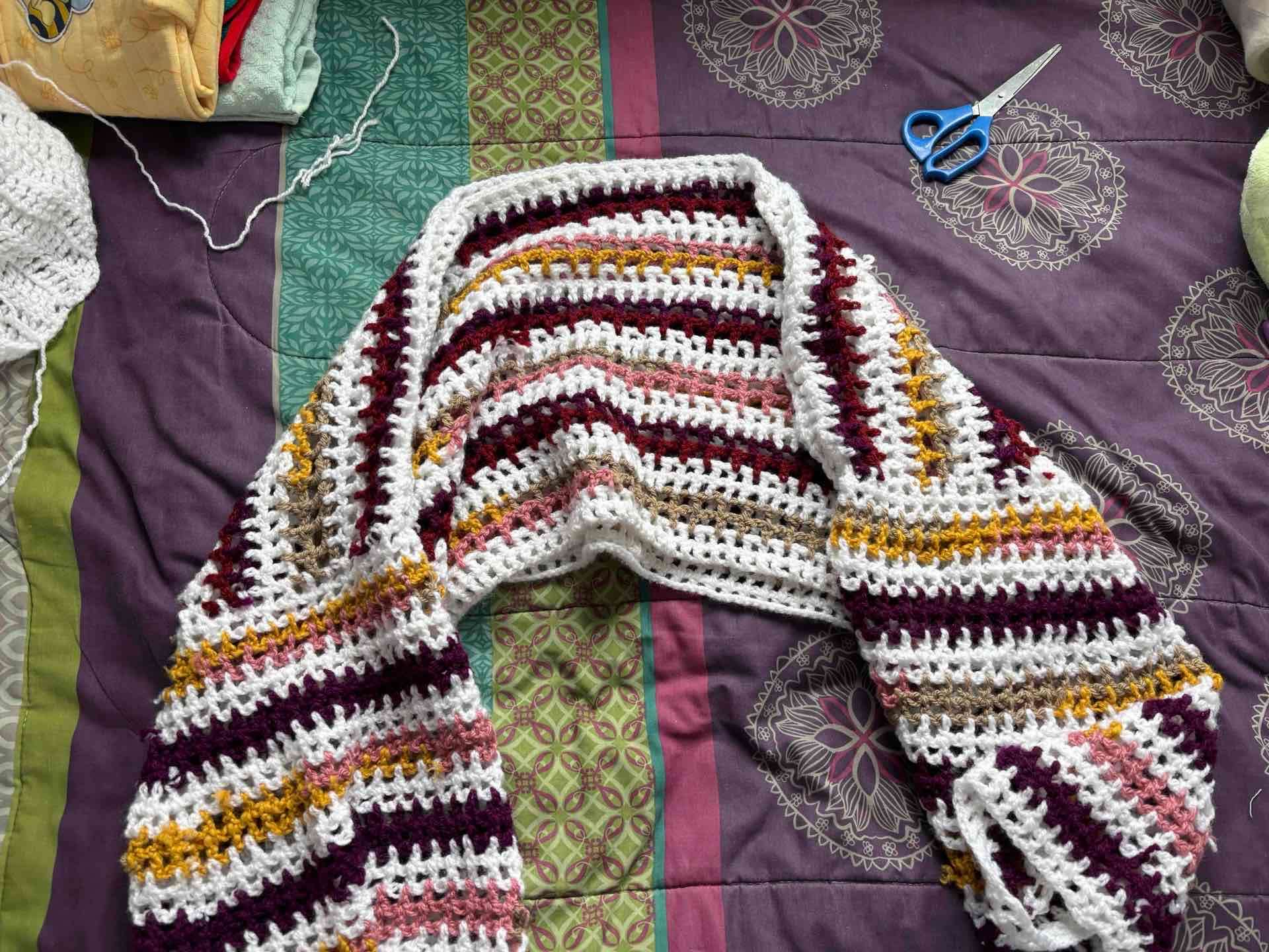 Polera tejida a rayas multicolor - miniatura 3