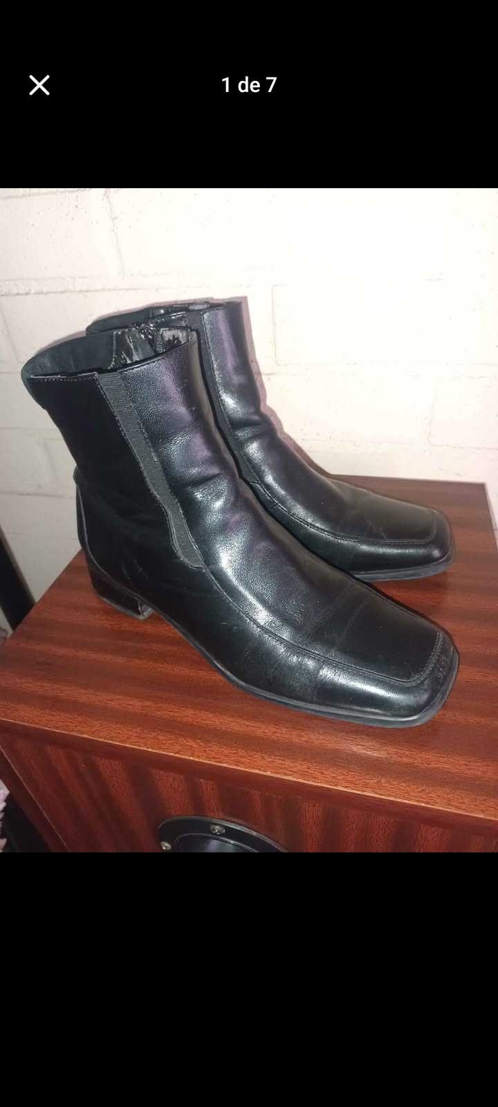 Botines de cuero negros