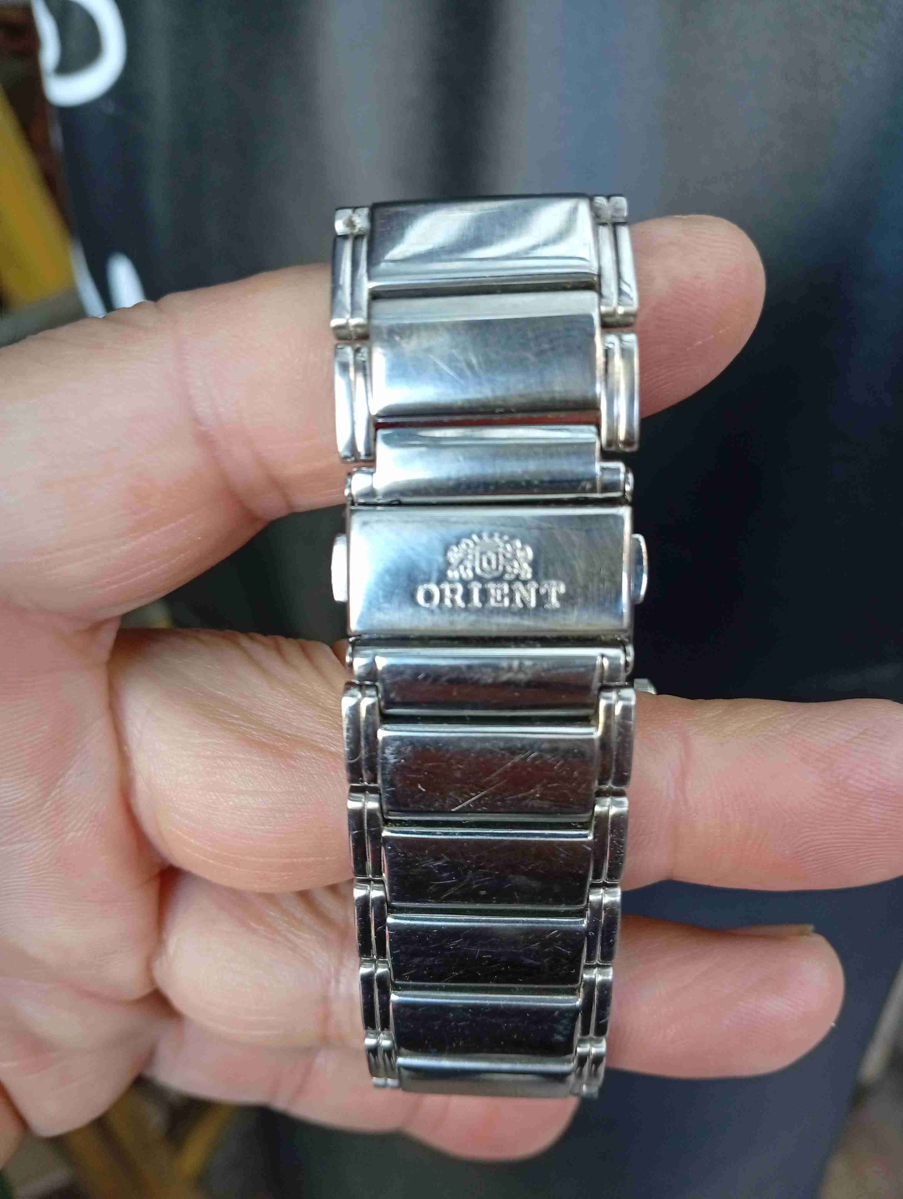 Reloj Orient hombre rectangular plateado - 4