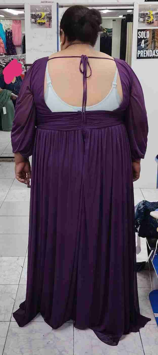 Vestido largo morado elegante 3xl - miniatura 2