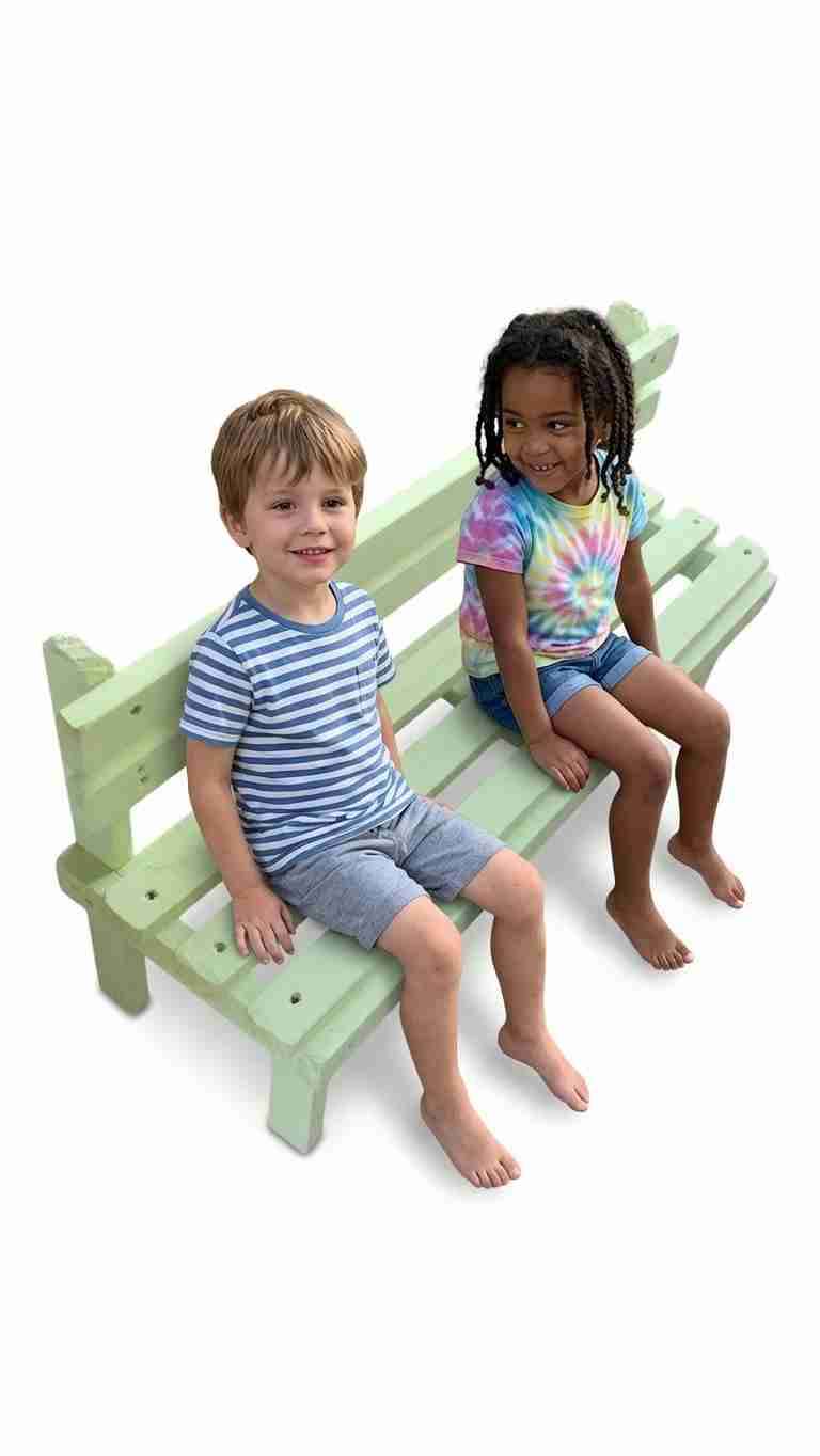 Banco de madera blanco - 2