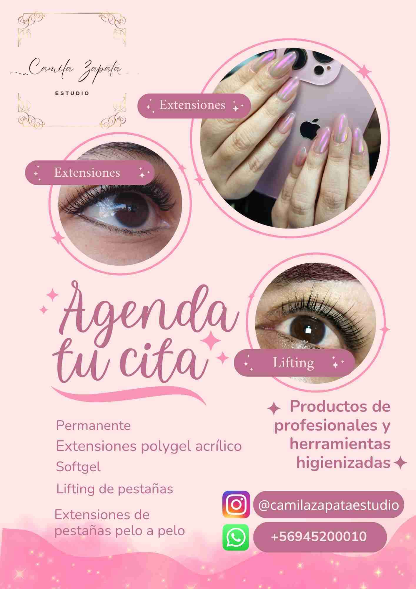Manicura lifting y extensiones pelo a pelo