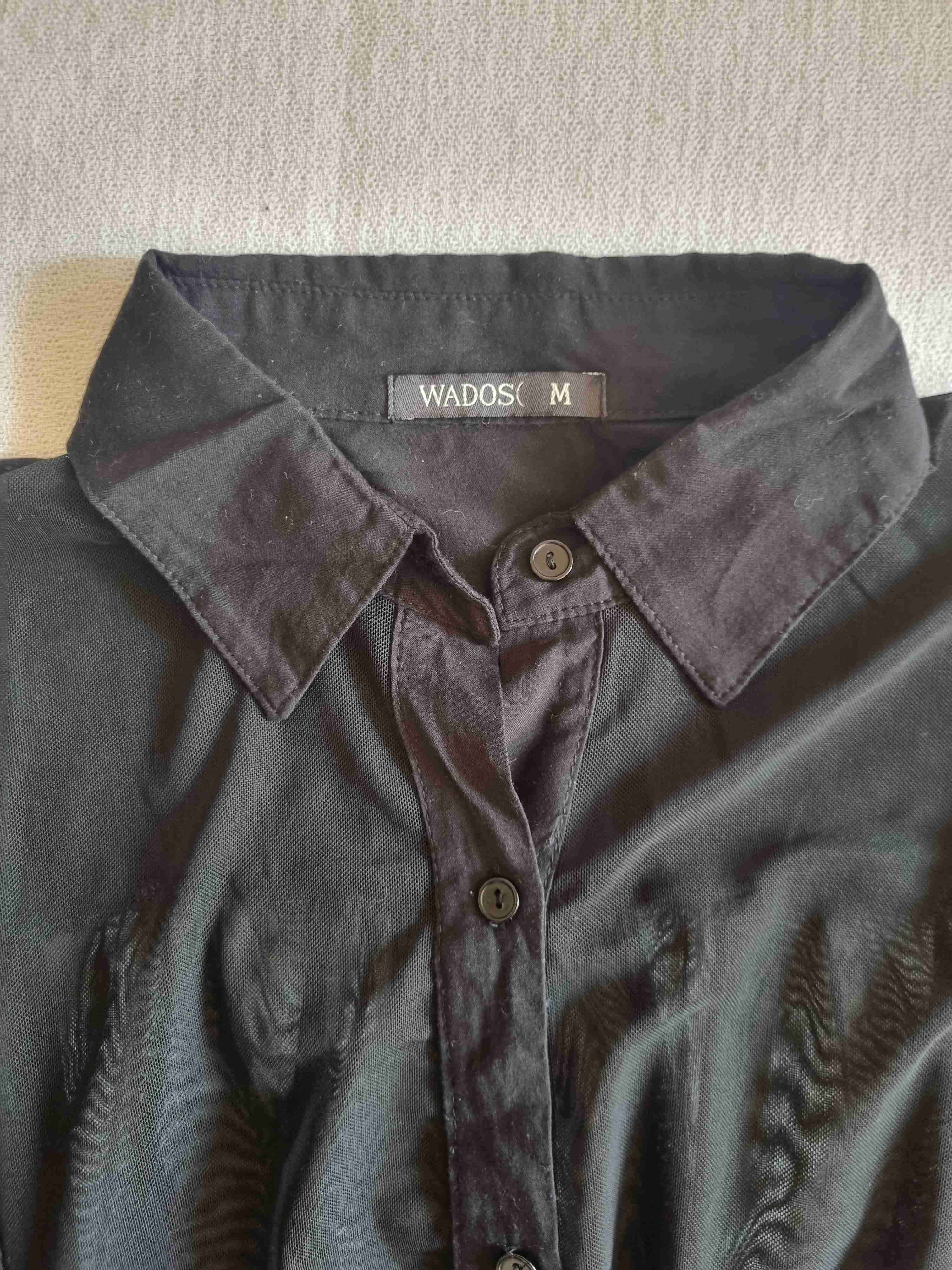 Blusa Wados, talla M tela semitransparente negra - miniatura 3