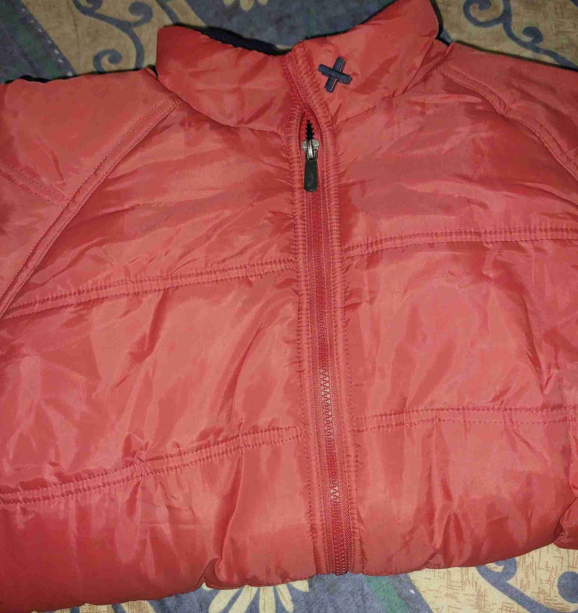 Chaqueta acolchada verde y naranja - miniatura 5