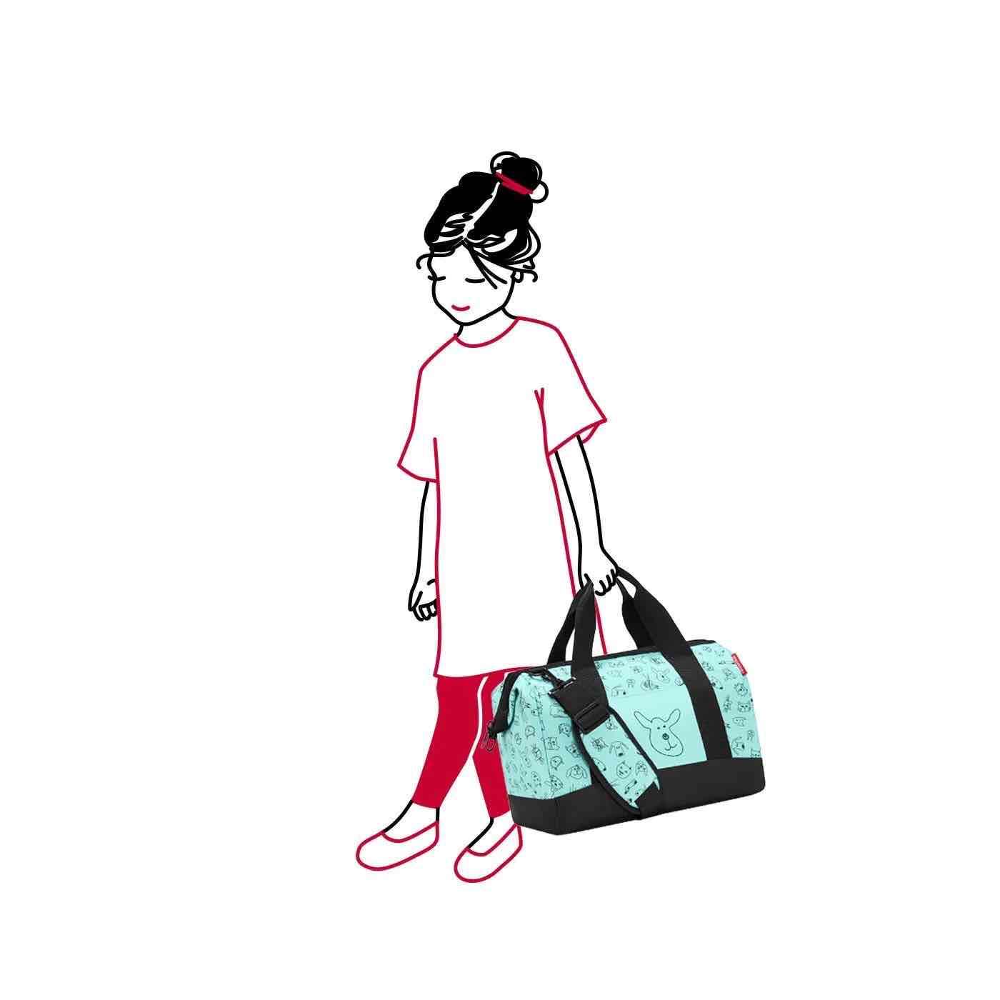 Bolso deportivo infantil color menta. Marca aleman