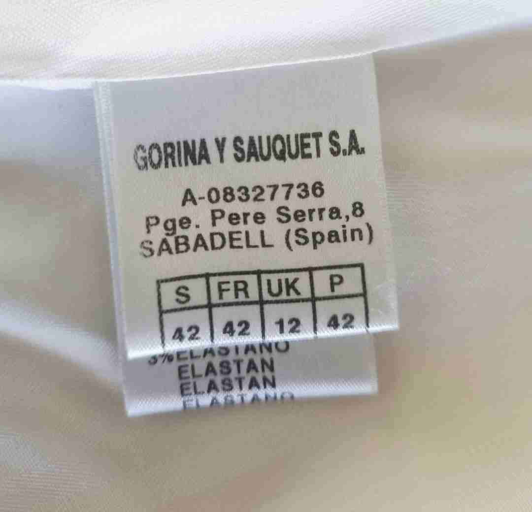 Blazer marca Lasserre Paris, talla M, tono marfil. - 6