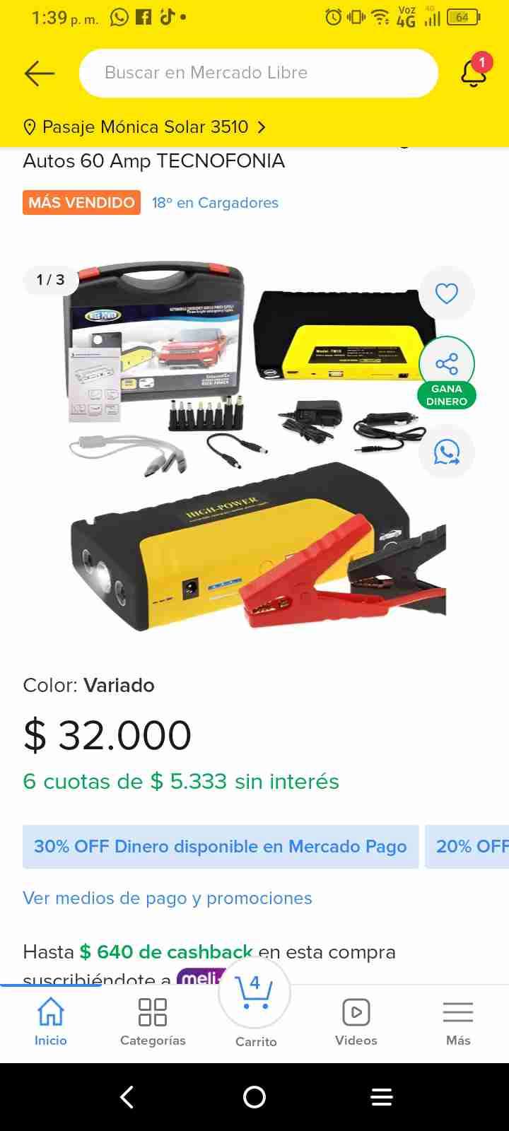 Kit de arranque de autos 60 Amp