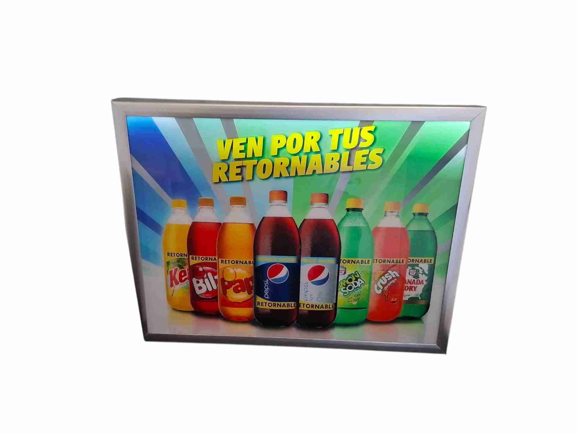 Cartel publicitario retro iluminado de Bebidas CCU - miniatura 3