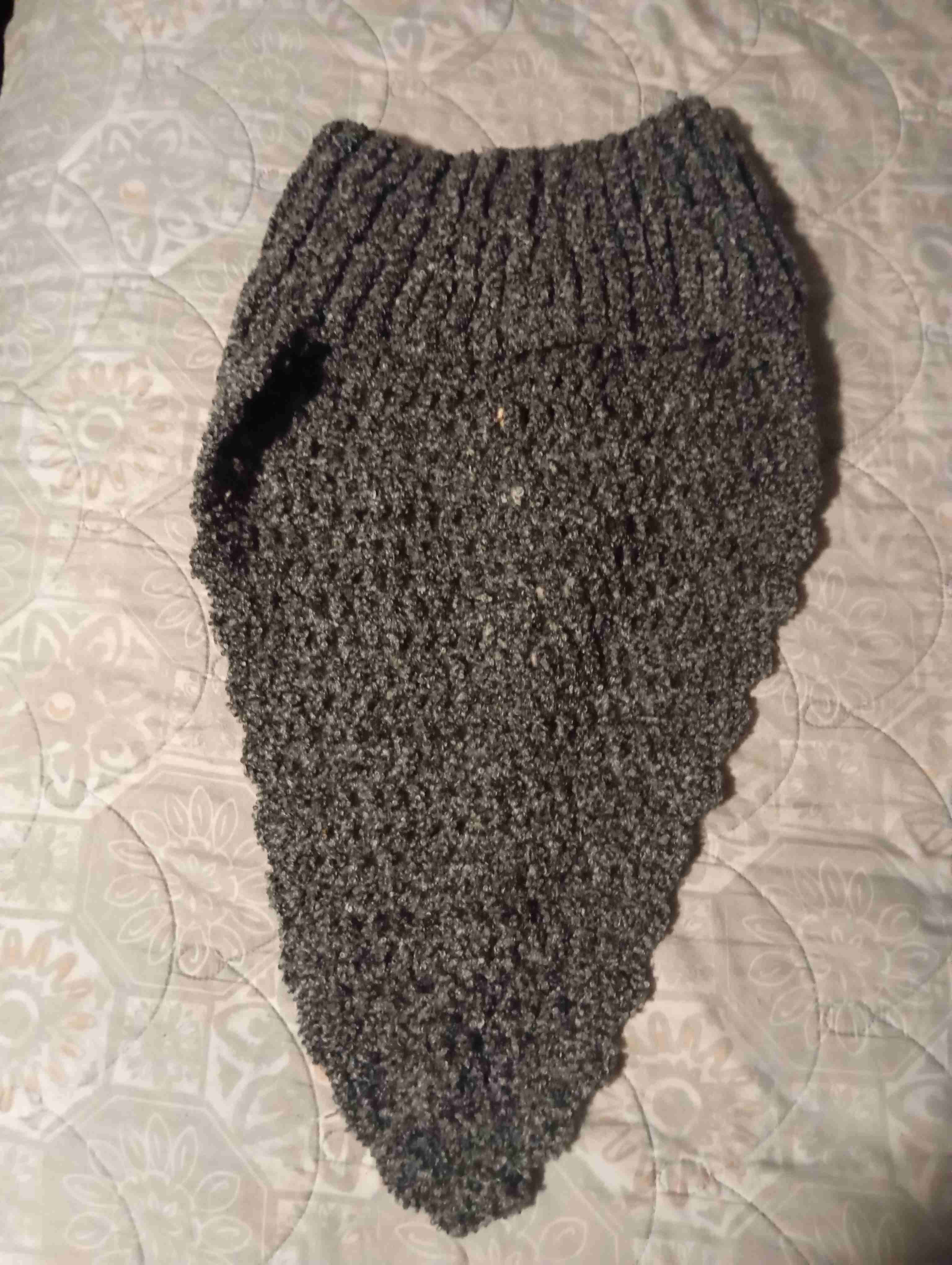 Bufanda tejida gris - miniatura 2