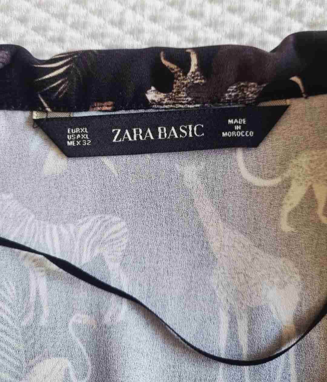 Blusa Zara,  estampada animal. Talla XL - miniatura 2