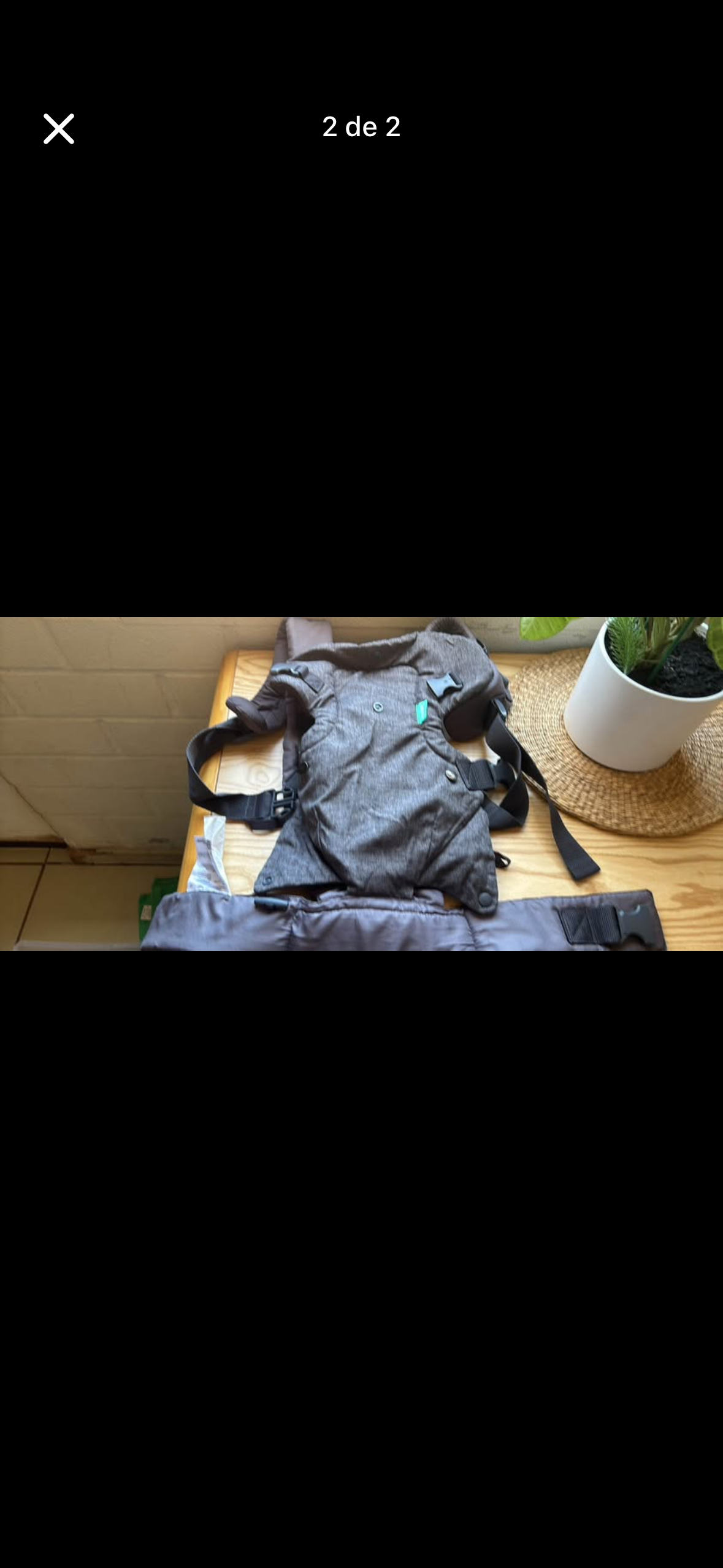 Portabebé ergonómico gris