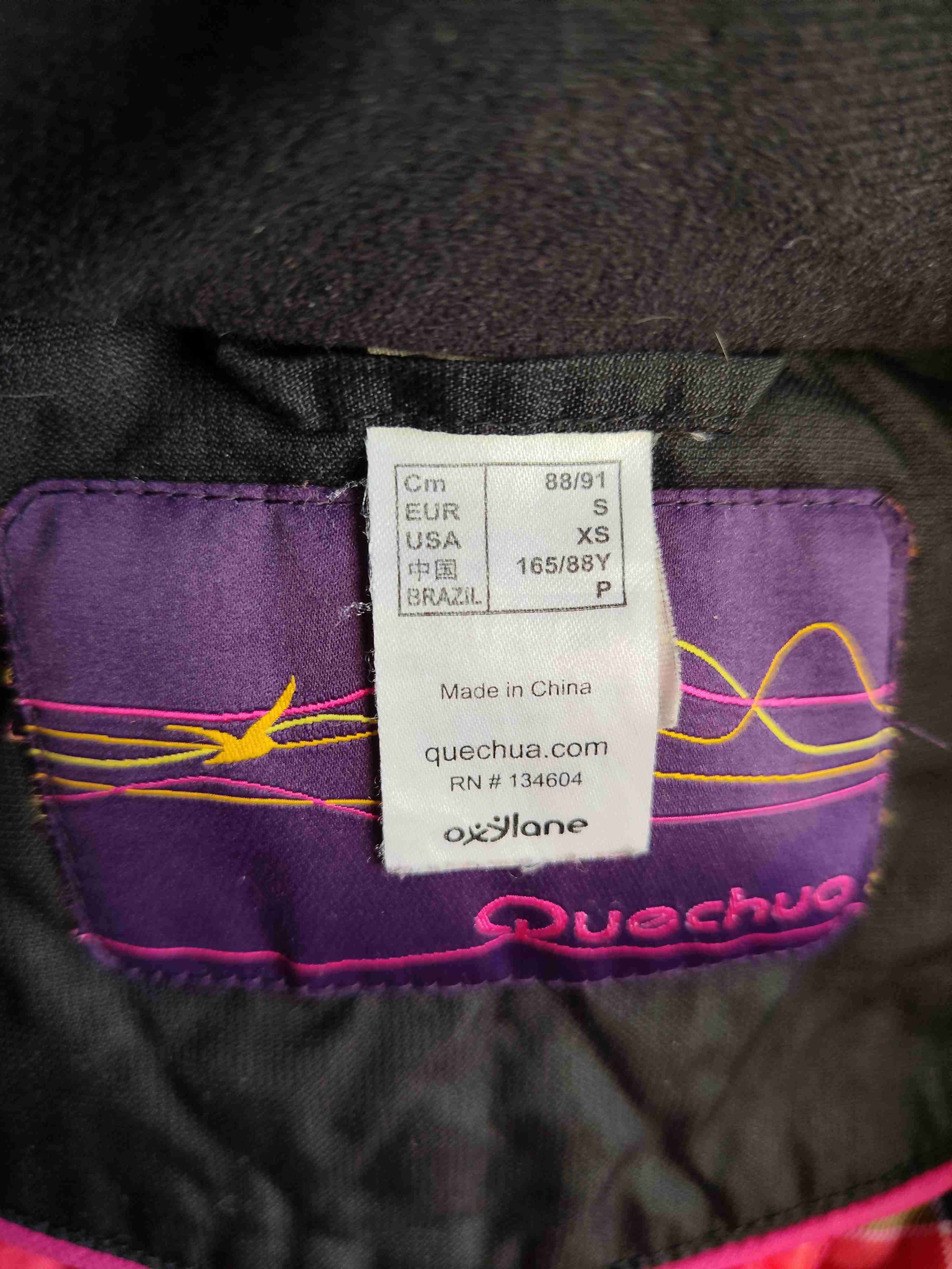 Parka negra impermeable con capucha Quechua - miniatura 5