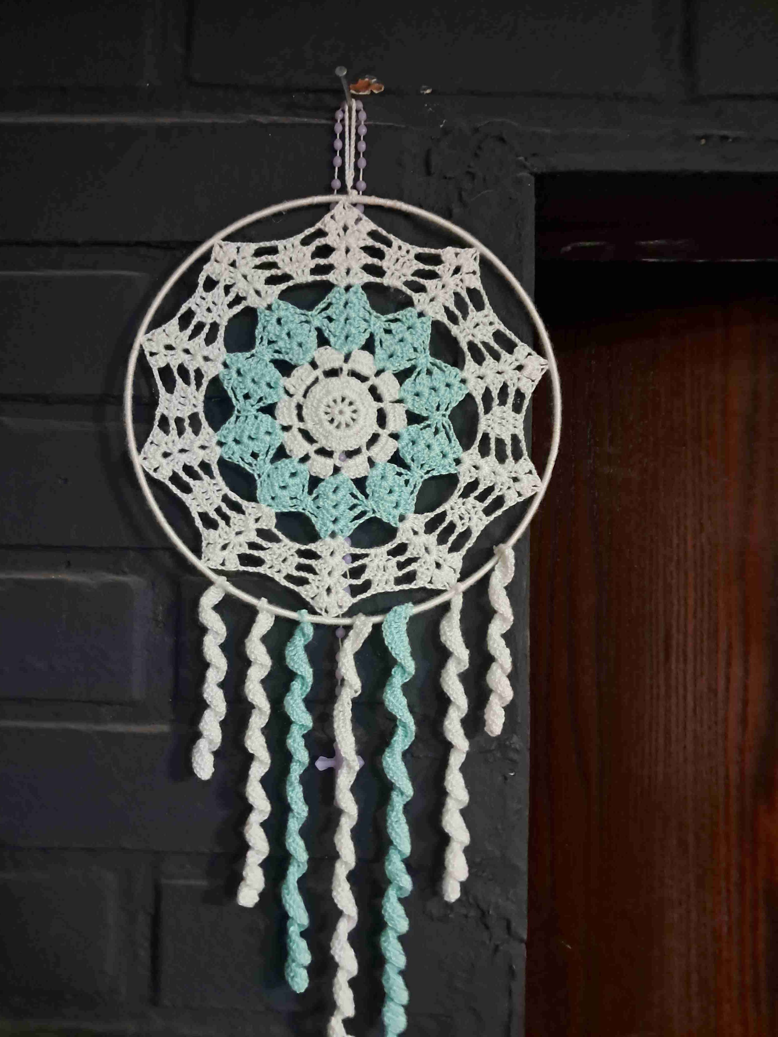 Atrapasueños de girasol tejido - miniatura 2