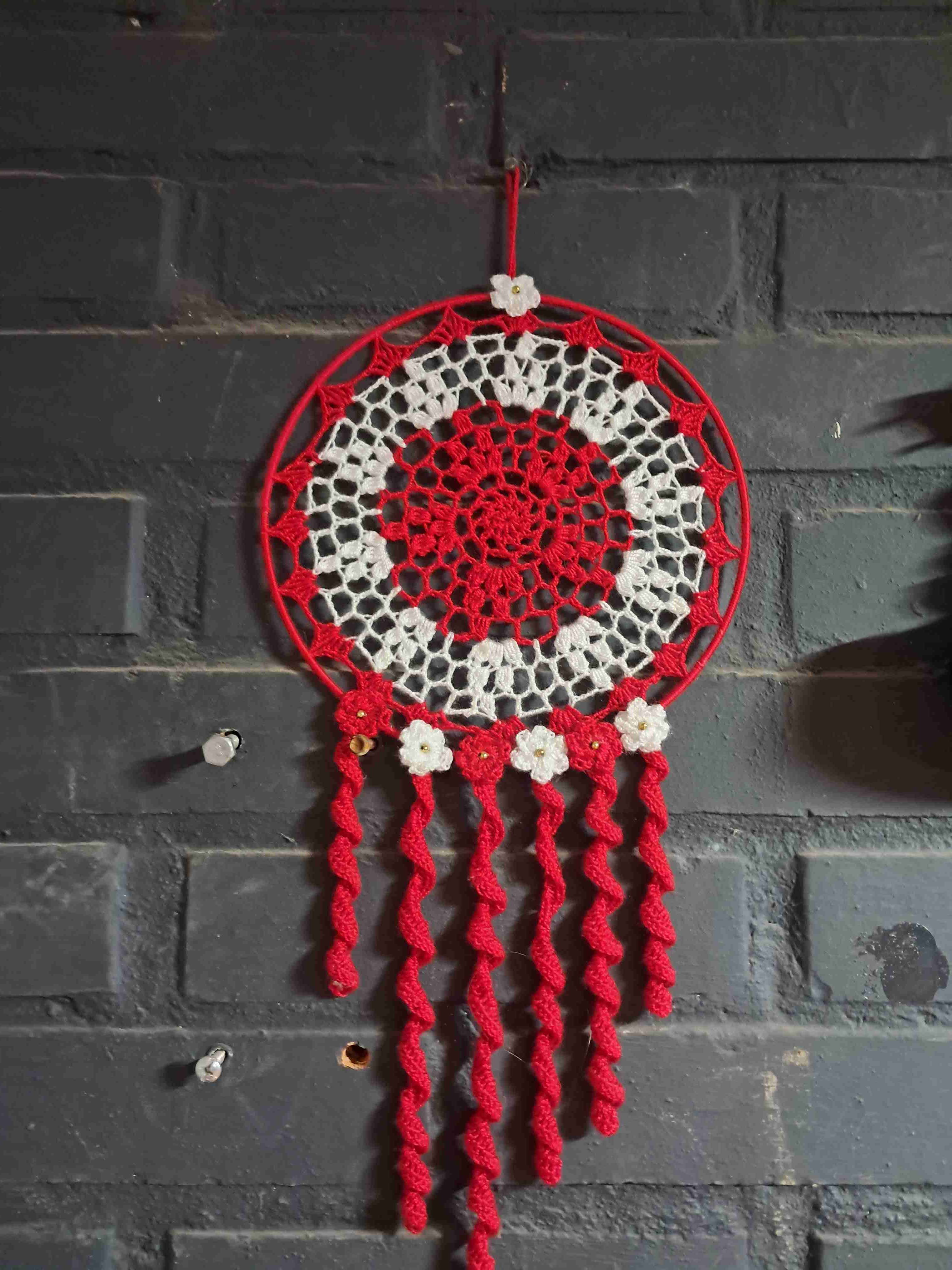 Atrapasueños de girasol tejido - miniatura 5