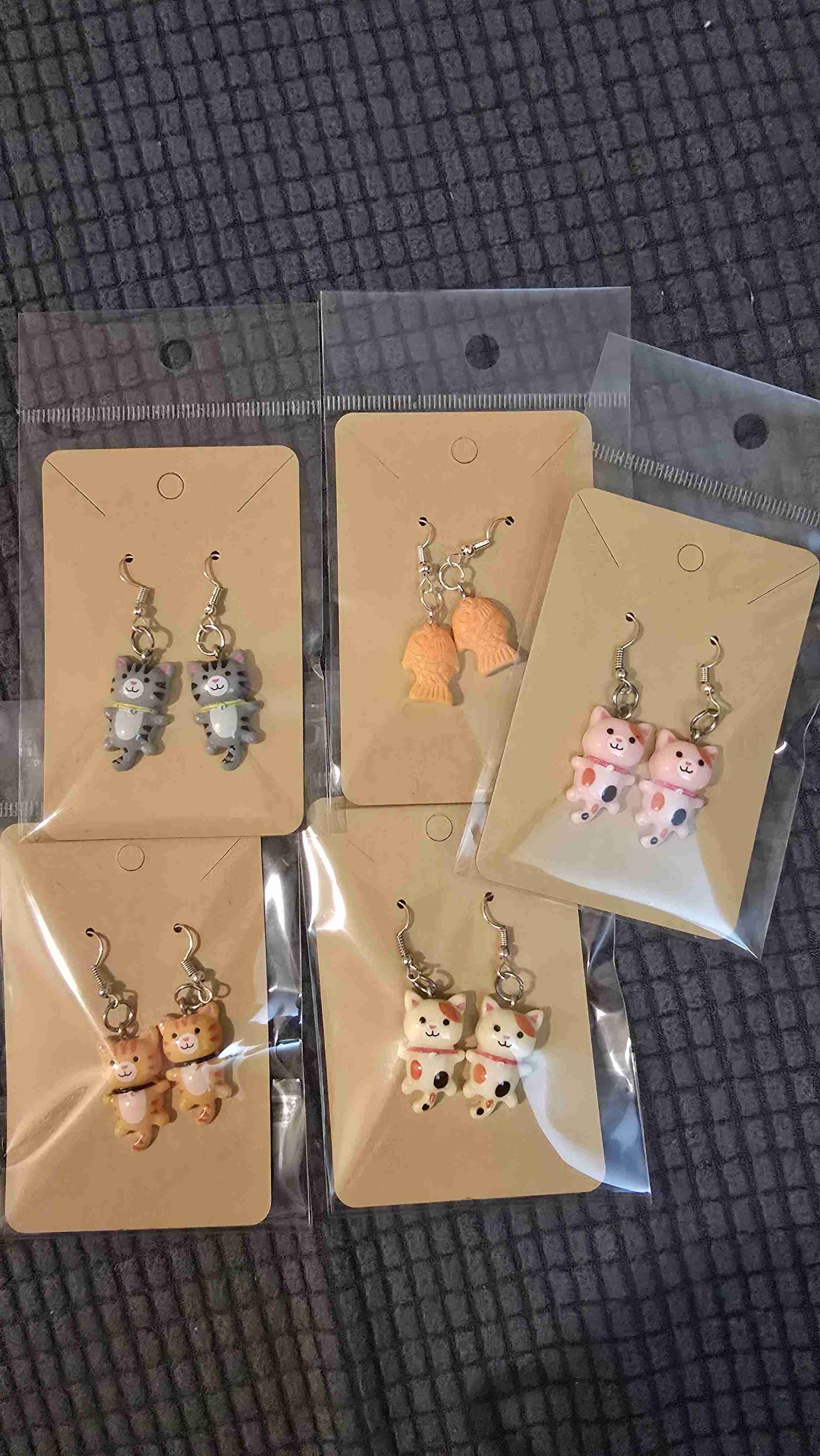 Set aros con diseño de gatos